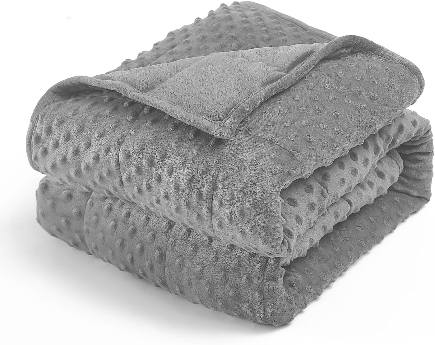 Wemore Minky Dot Weighted Blanket for Adults Queen Size 15 lbs, Soft Cozy Heavy...