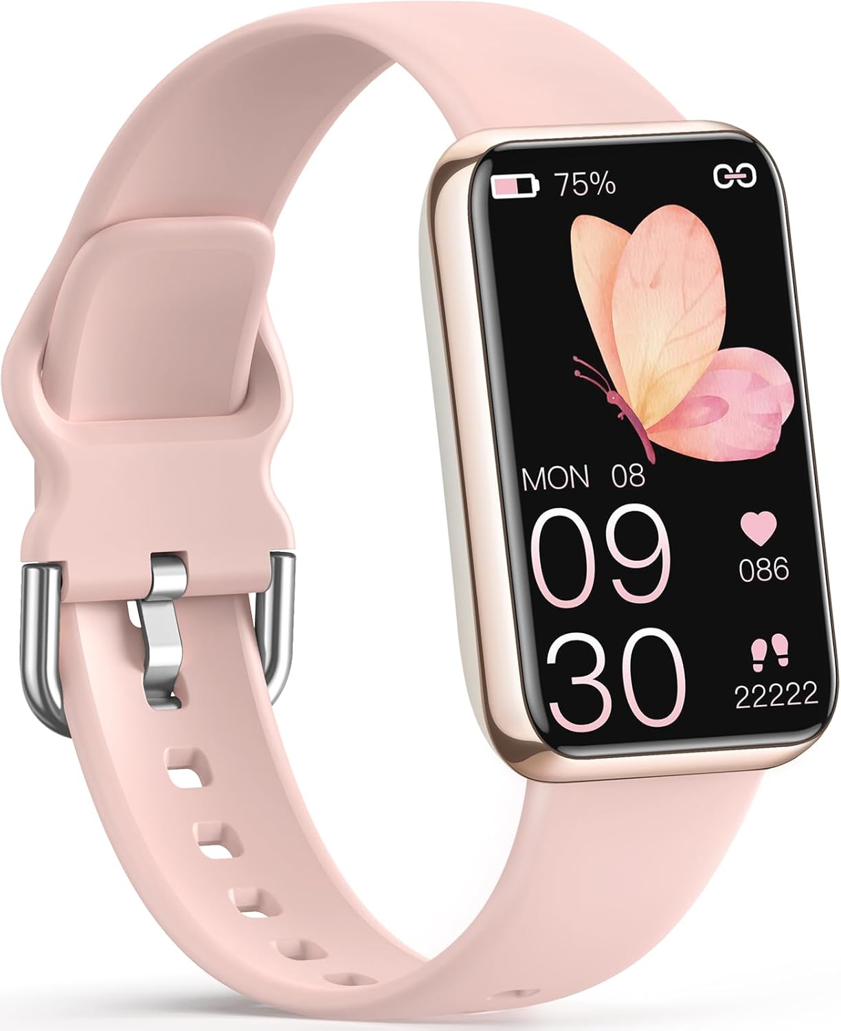 Slim Fitness Tracker with Heart Rate, Blood Pressure, Blood Oxygen and Sleep Mon...