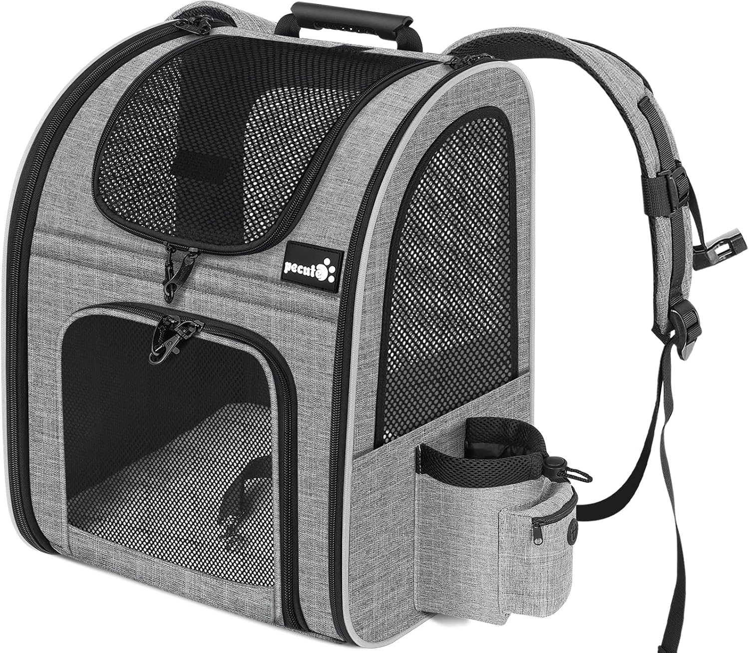 pecute Cat Carrier Dog Backpack, Portable Breathable Rucksack with Front Opening...