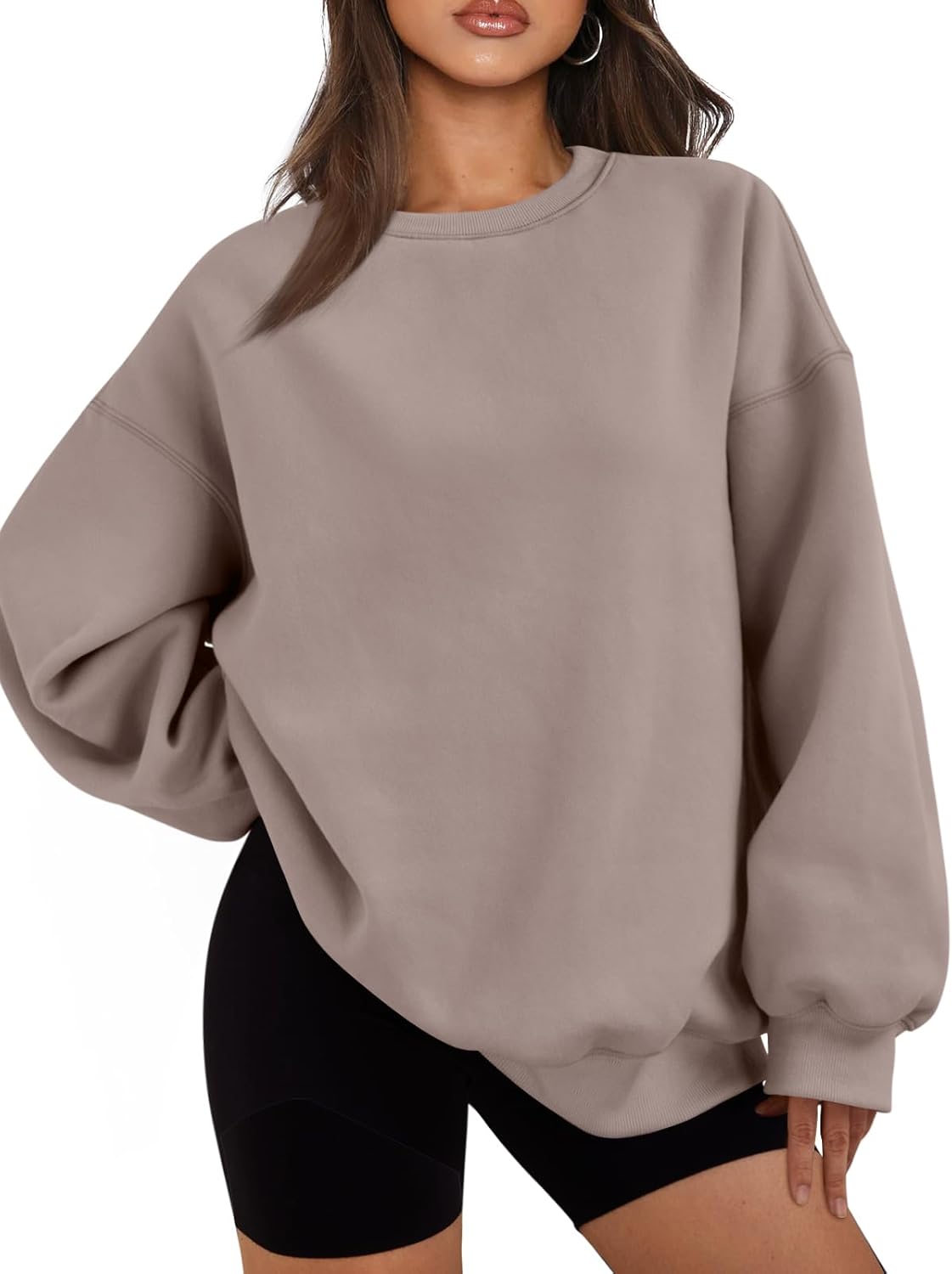 EFAN Womens Oversized Sweatshirts Hoodies Fleece Crewneck Sweaters Casual Tops C...