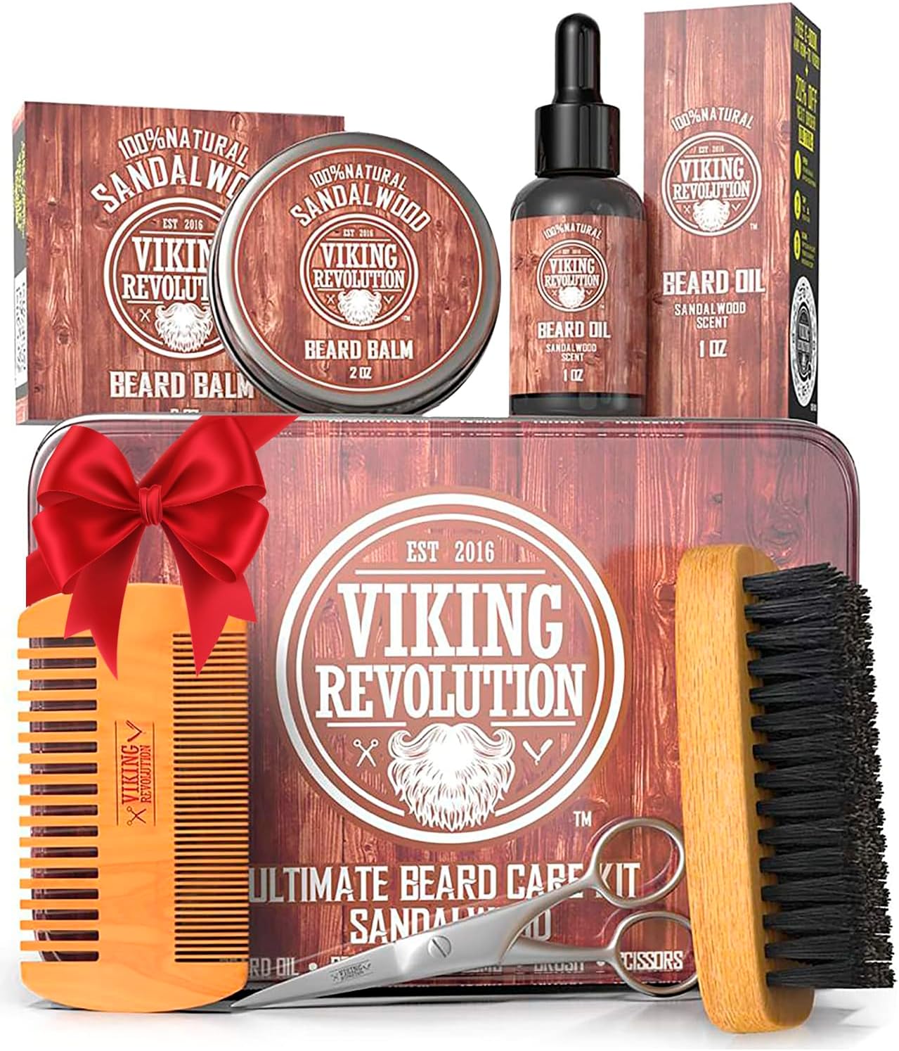 Viking Revolution - Beard Grooming Kit for Men - Ultimate Beard Kit with 100% Bo...