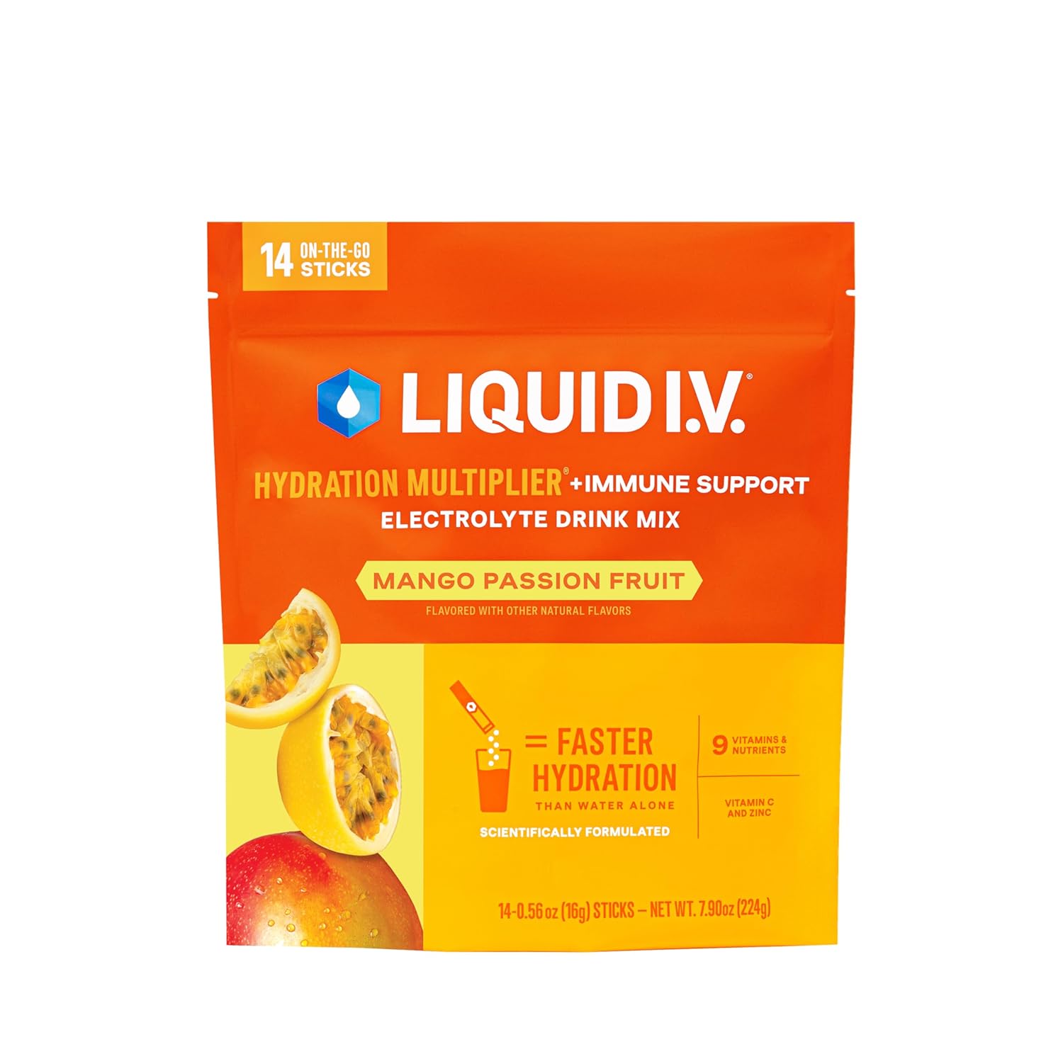 Liquid I.V.® Hydration Multiplier +Immune Support - Mango Passionfruit | Electro...