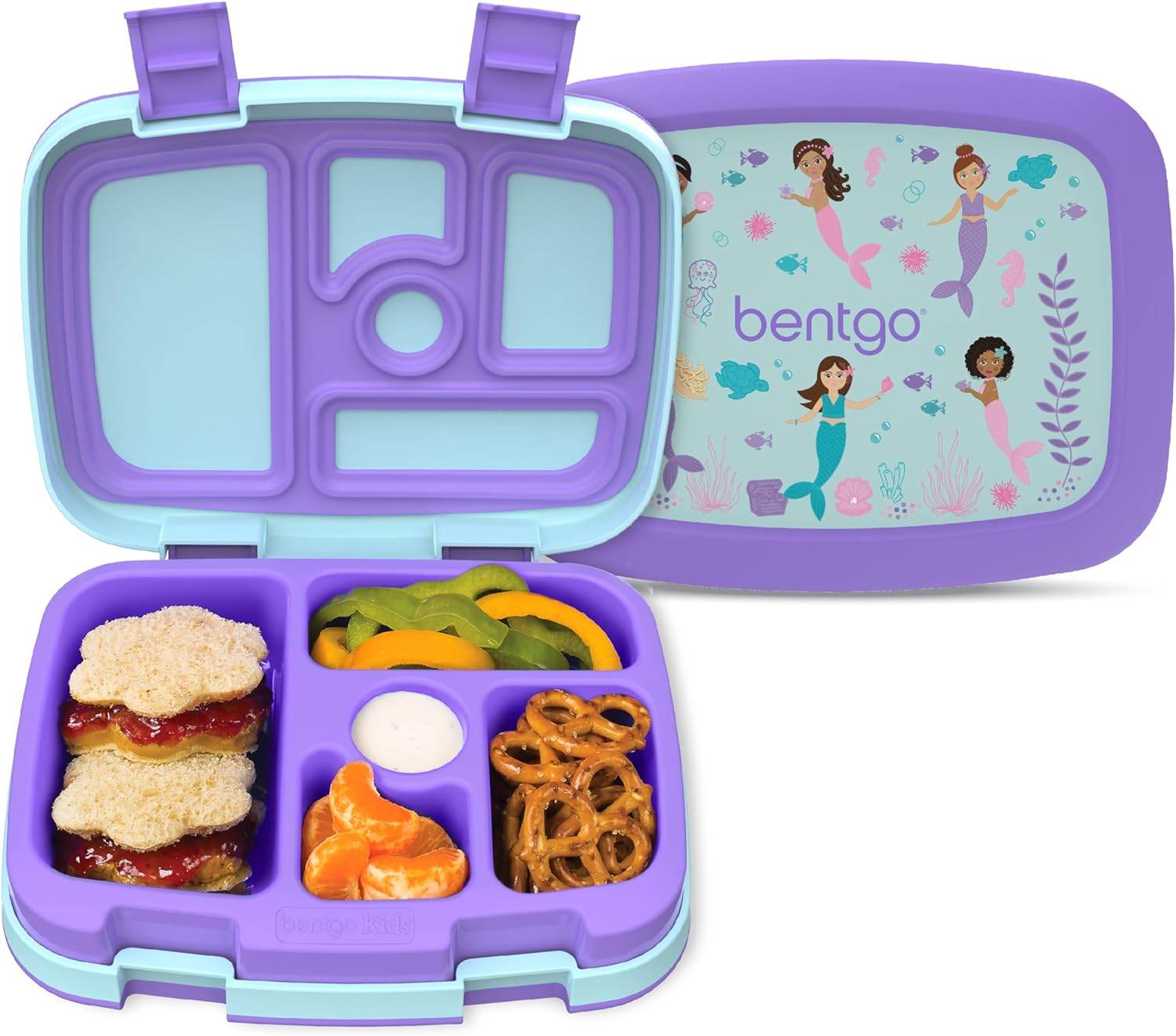 Bentgo Kids Prints Leak-Proof, 5-Compartment Bento-Style Kids Lunch Box - Ideal...