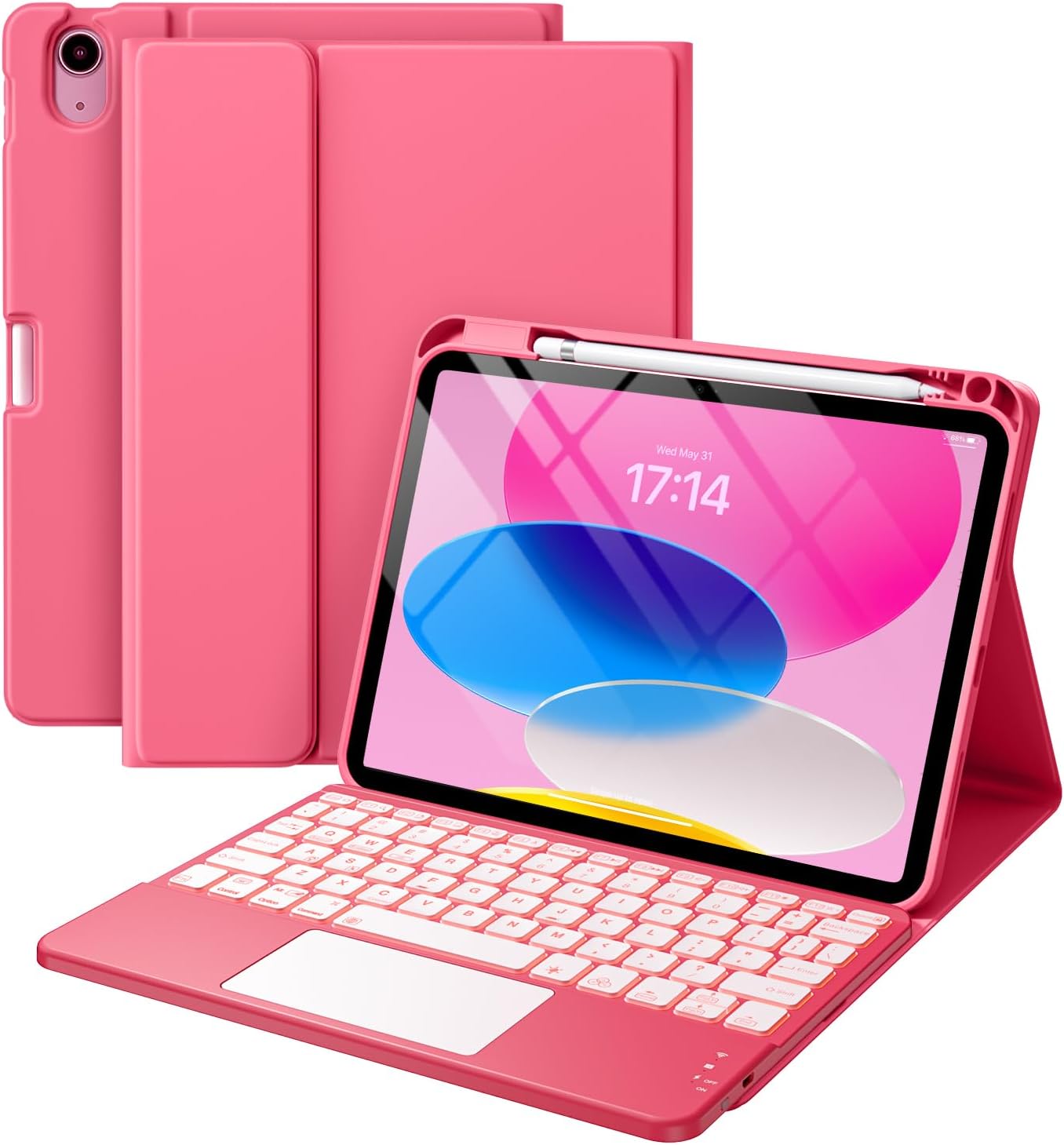 Compatible for iPad 10th Generation Case with Keyboard (10.9", 2022), Folio Keyb...