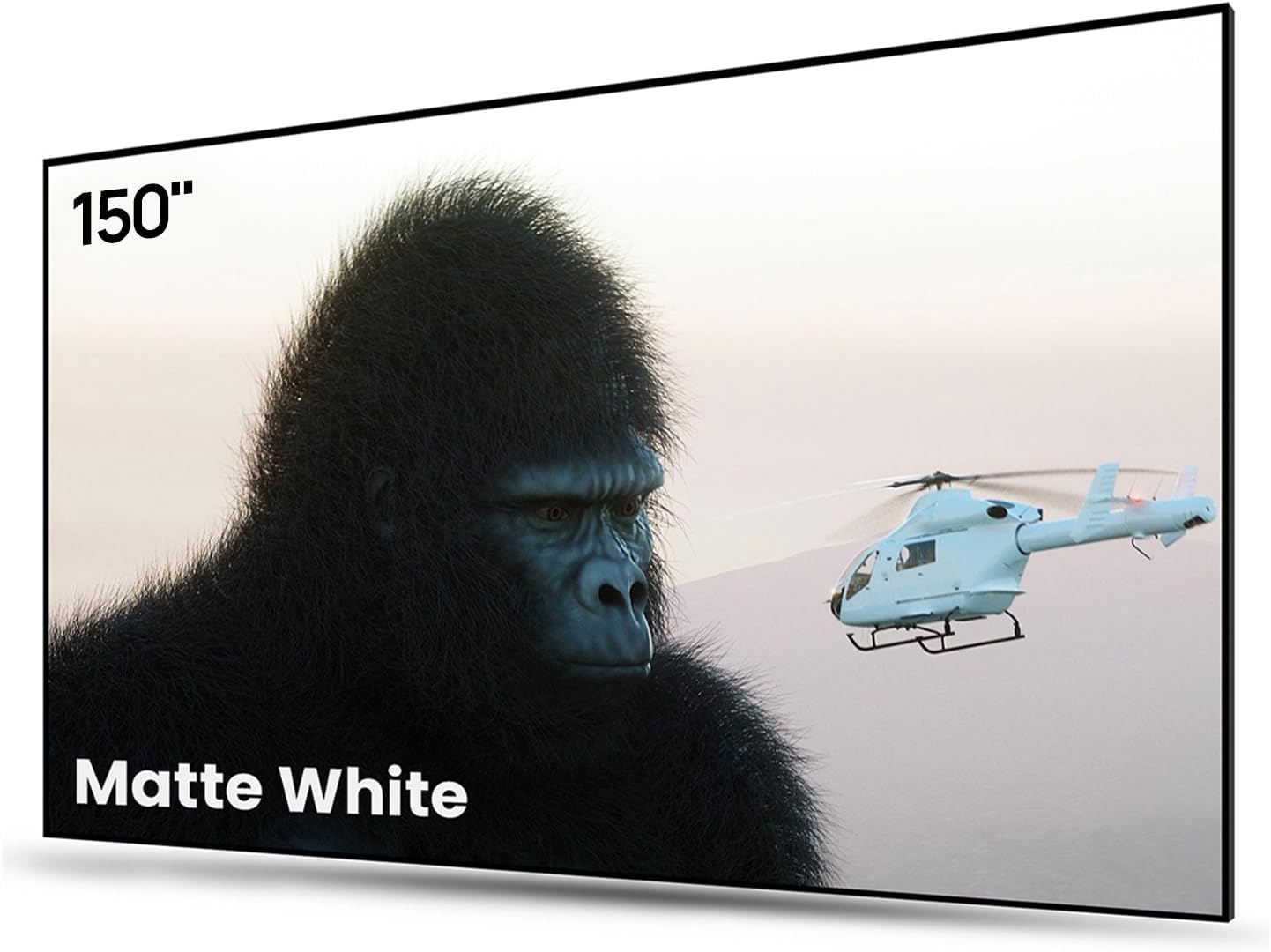 AWOL VISION 150-inch Projector Screen Fixed Frame, 1.3 dB Peak Gain, The Perfect...