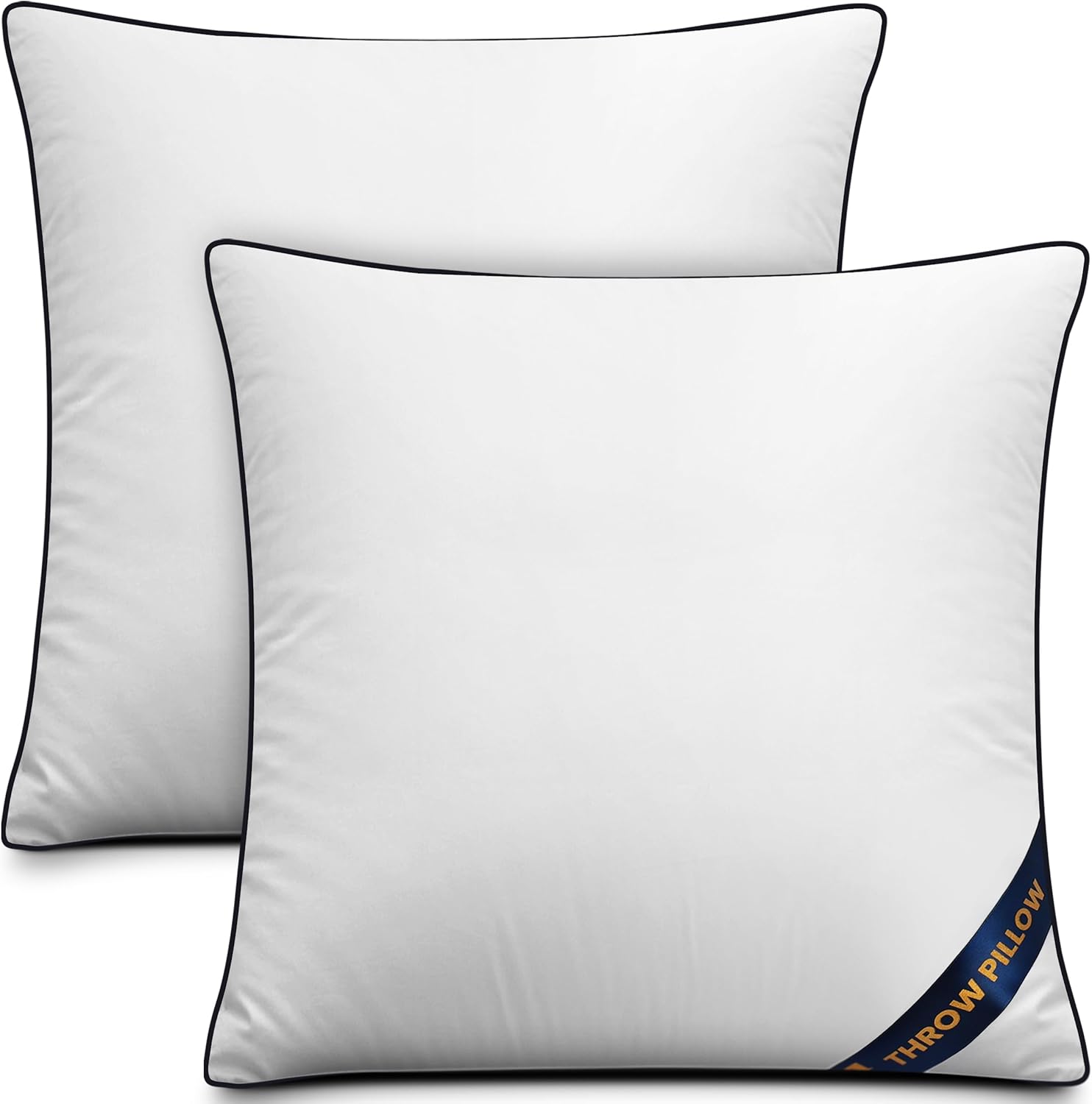 Utopia Bedding Throw Pillow Inserts (Pack of 2, White), 22 x 22 Inches Decorativ...