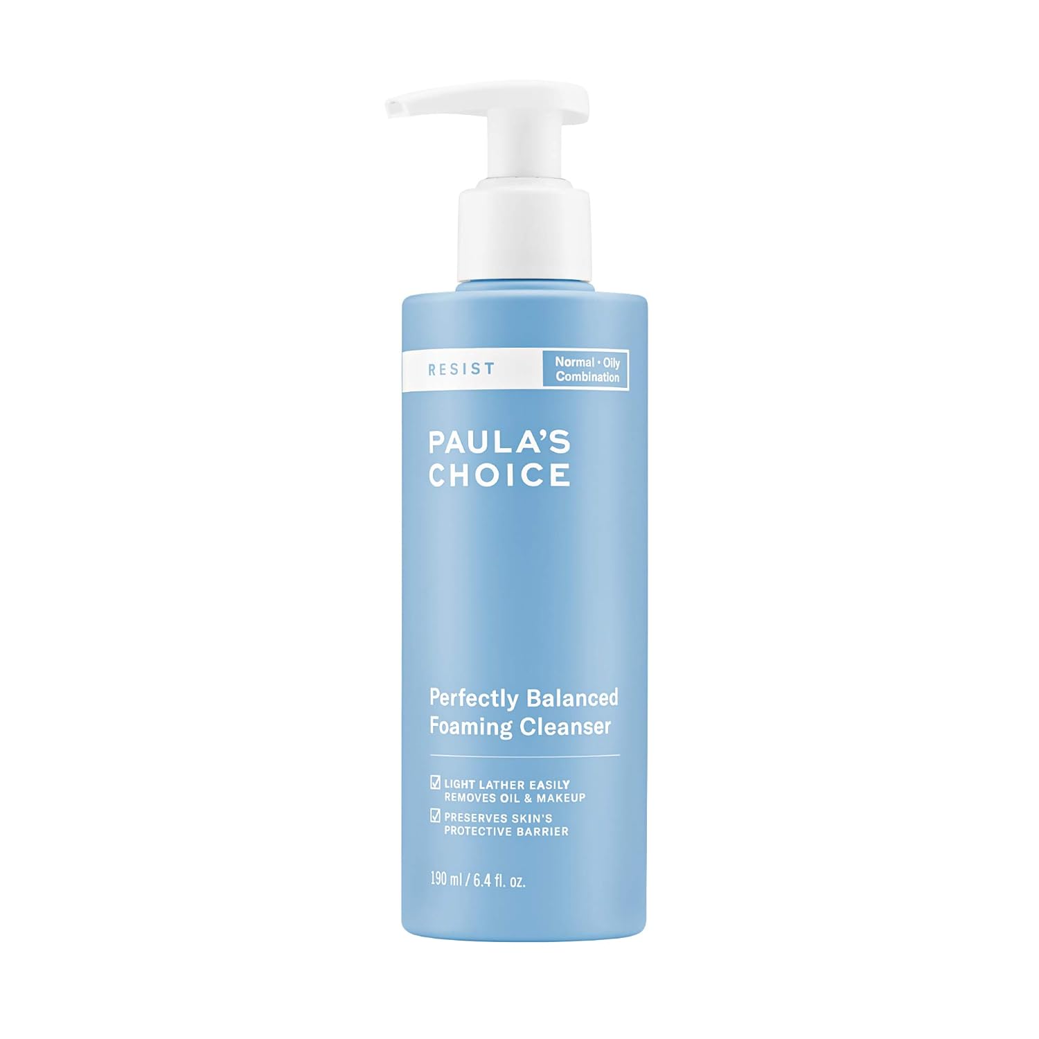Paula's Choice RESIST Perfectly Balanced Foaming Cleanser, Hyaluronic Acid & Alo...