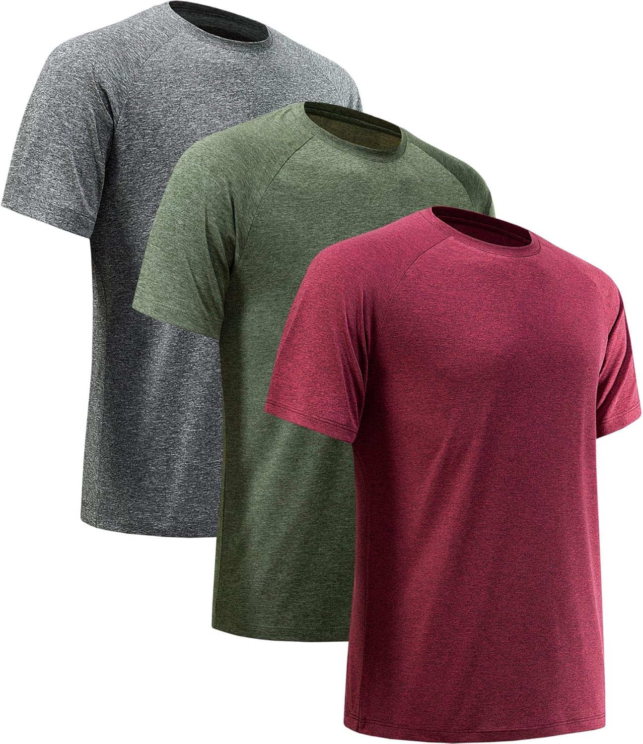 MCPORO Workout Shirts for Men Short Sleeve Quick Dry Athletic Gym Active T Shirt...