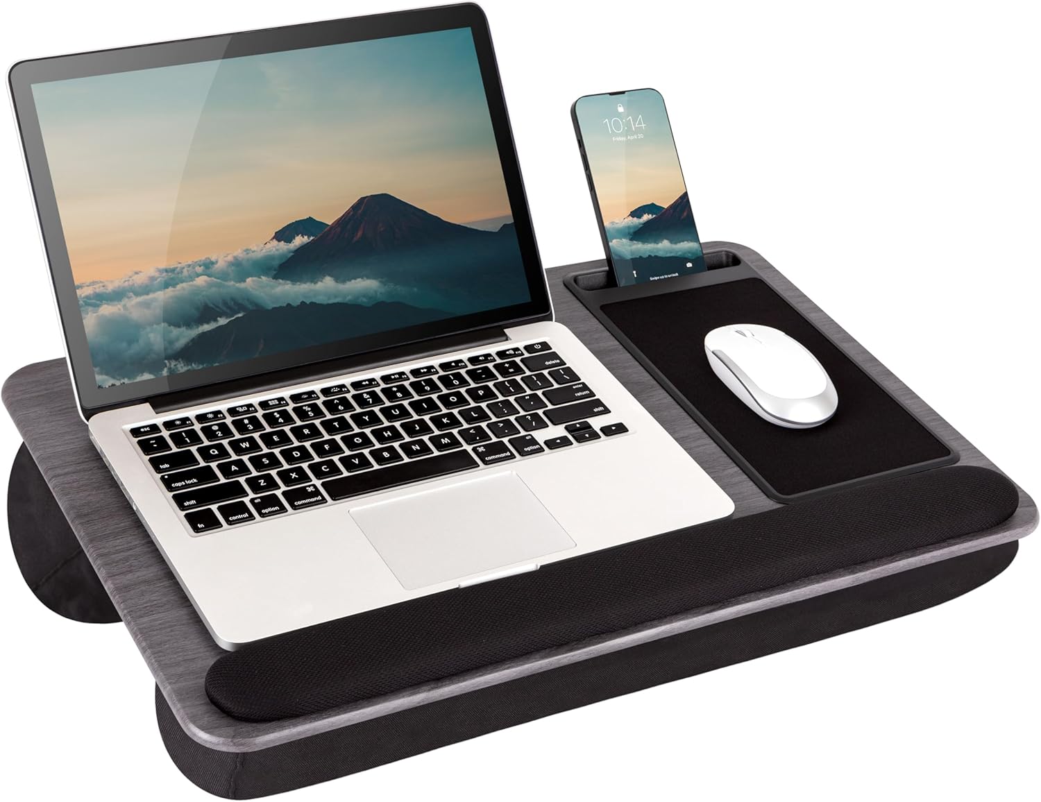 LAPGEAR Home Office Pro Lap Desk with Wrist Rest, Mouse Pad, and Phone Holder -...