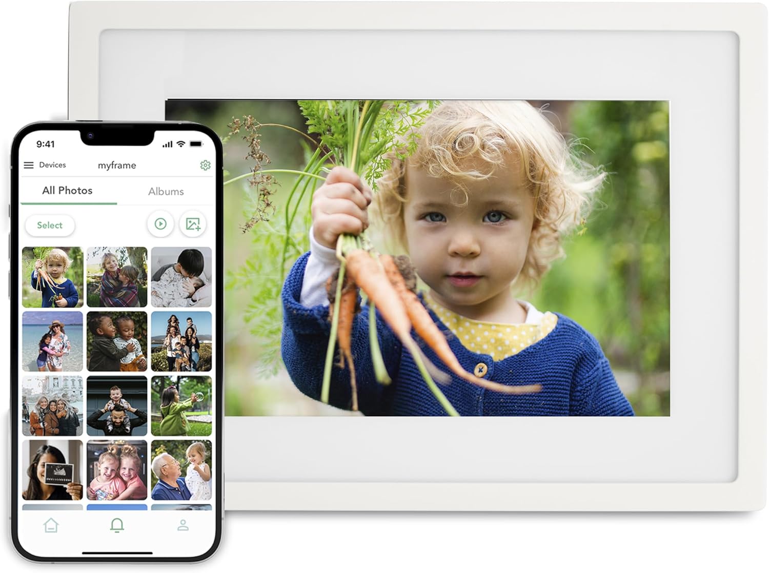 Skylight Digital Picture Frame - WiFi Enabled with Load from Phone Capability, T...