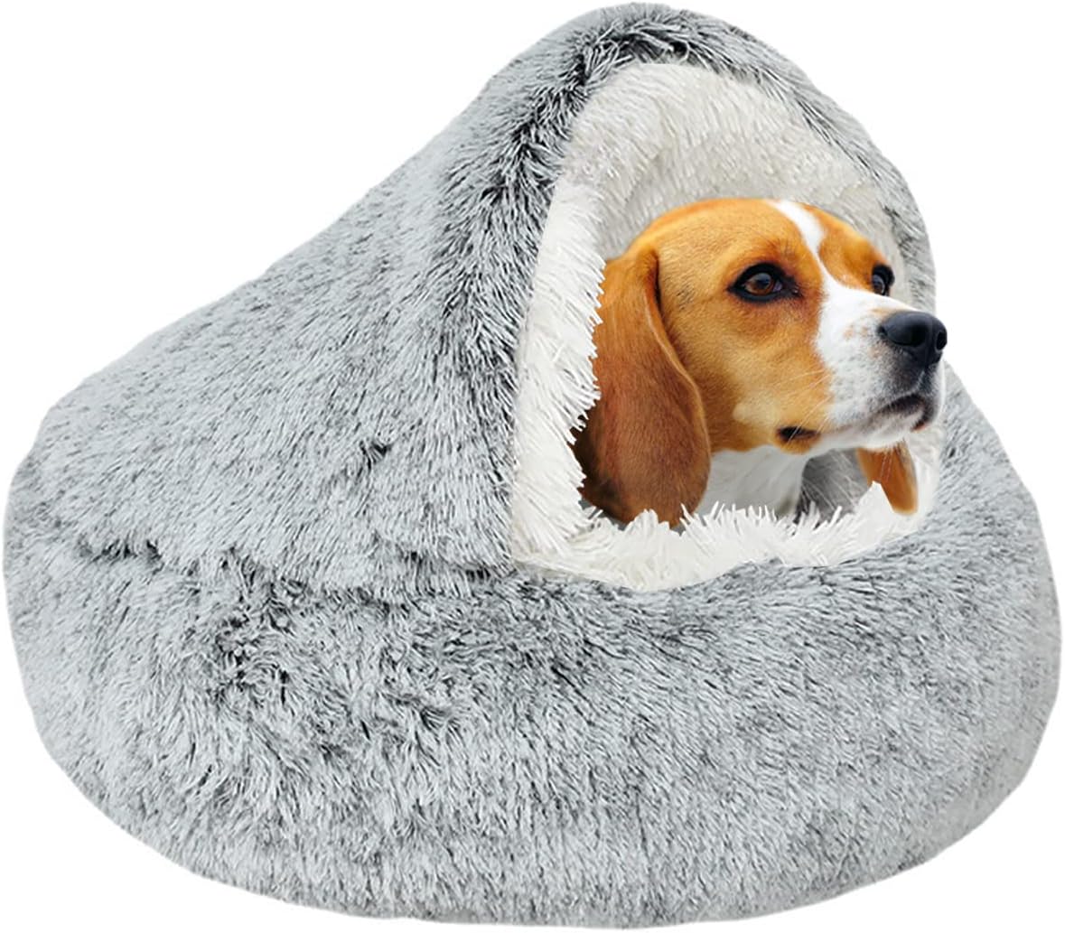 YAGE Calming Dog Bed Fluffy Plush Pet Bed under 10kg,Washable Anti Anxiety Small...
