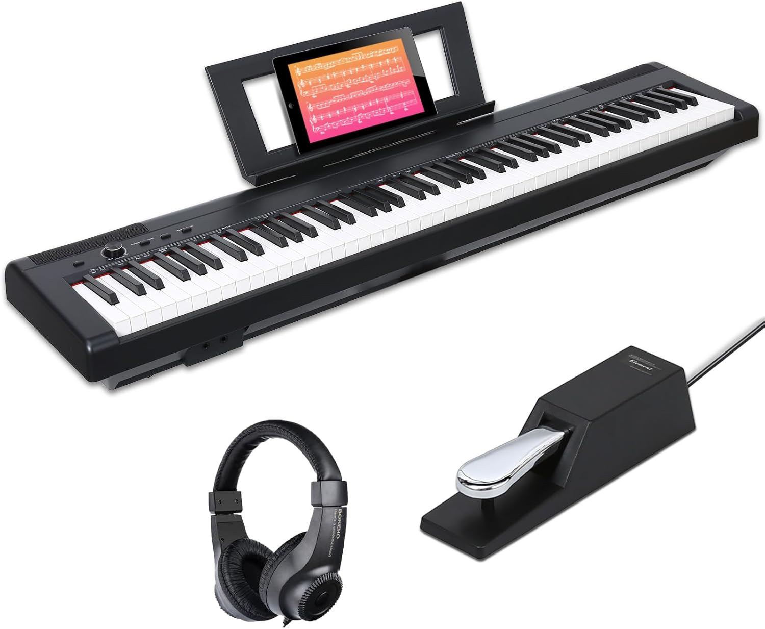 AODSK Weighted Piano 88-Key Beginner Digital Piano,Full Size Weighted keyboard w...