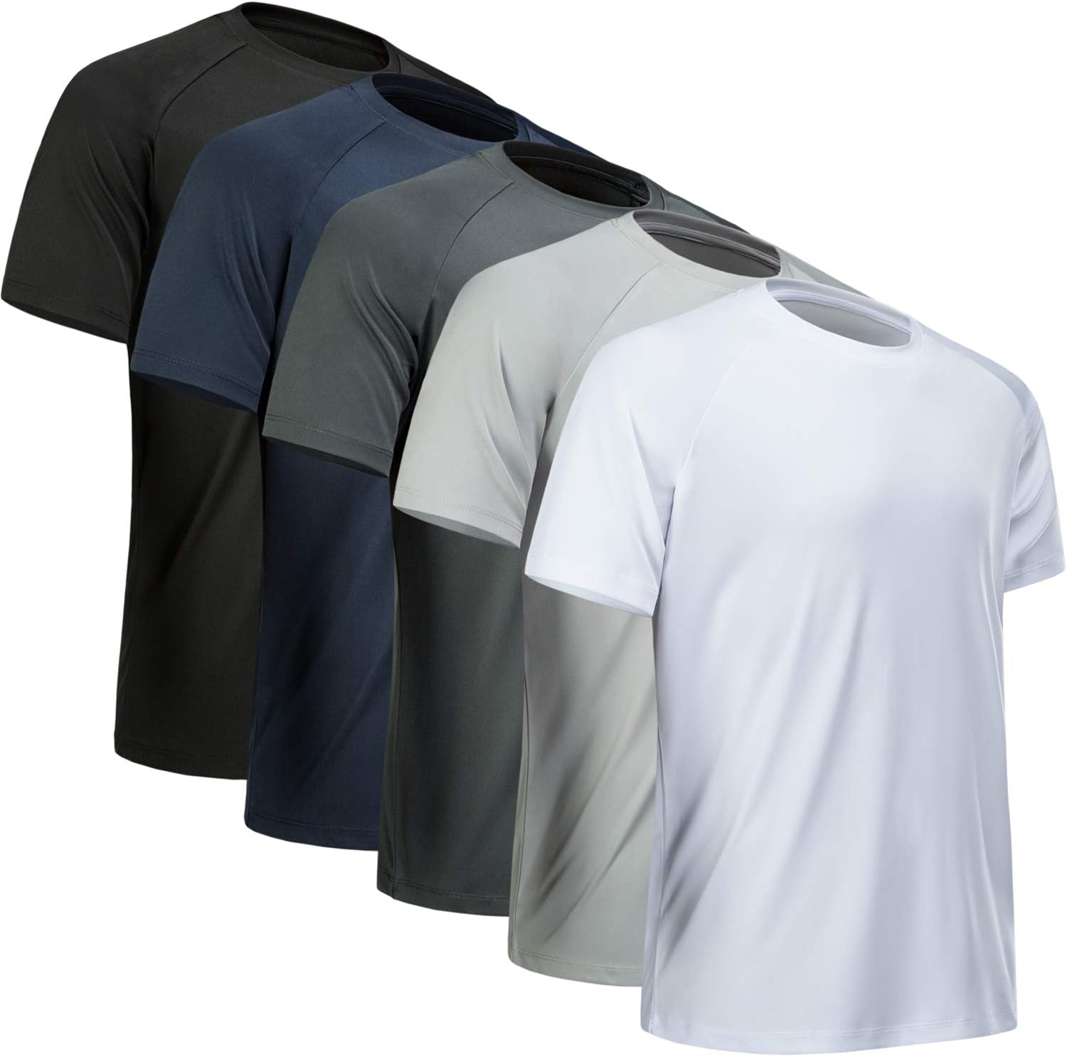 MCPORO Workout Shirts for Men Short Sleeve Quick Dry Athletic Gym Active T Shirt...