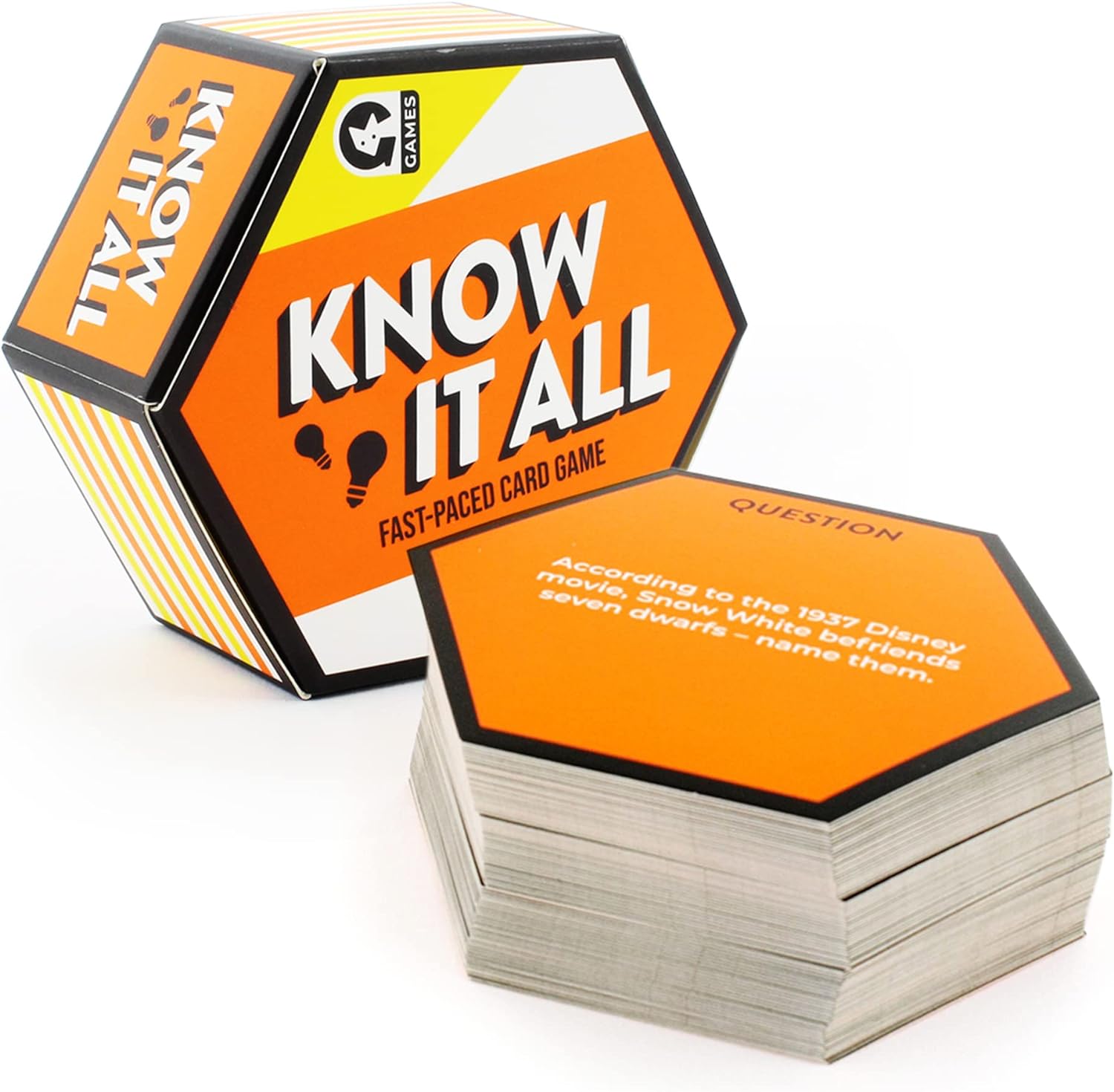 Ginger Fox Know It All Travel-Sized Family Card Game | Fast-Paced Trivia Quiz fo...