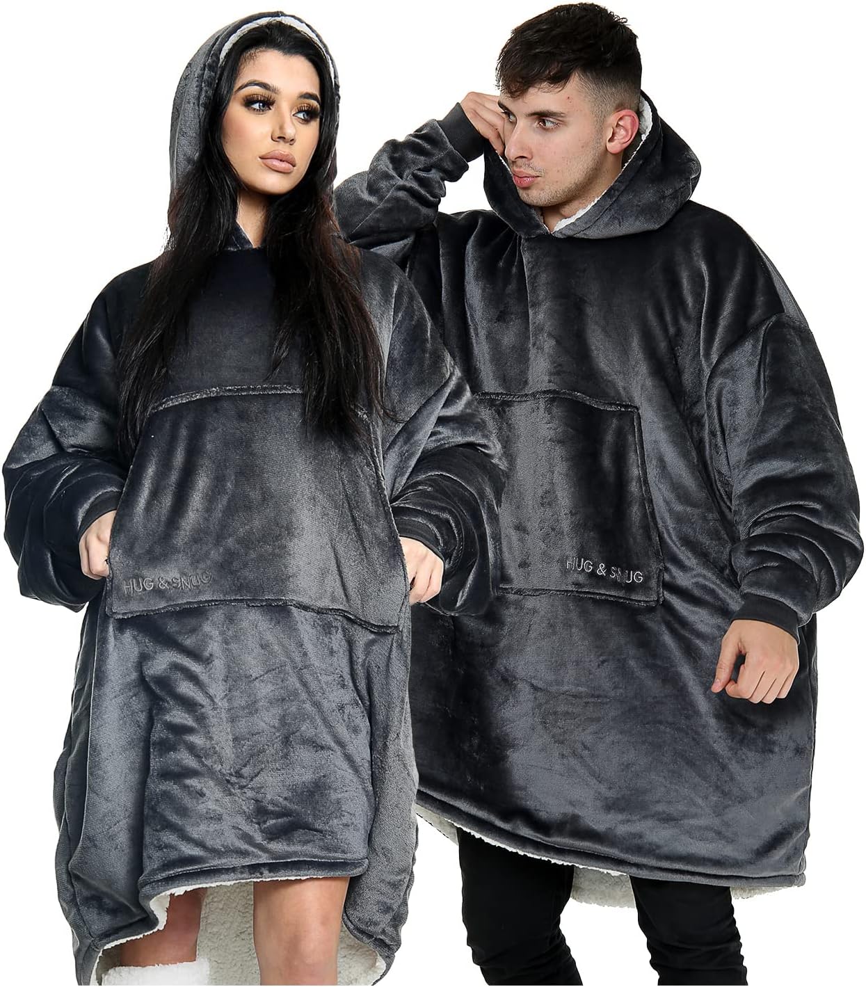 Oversized Hoodies For Women UK, Fluffy Blanket Hoodie Sherpa Snuddies Women, Fle...