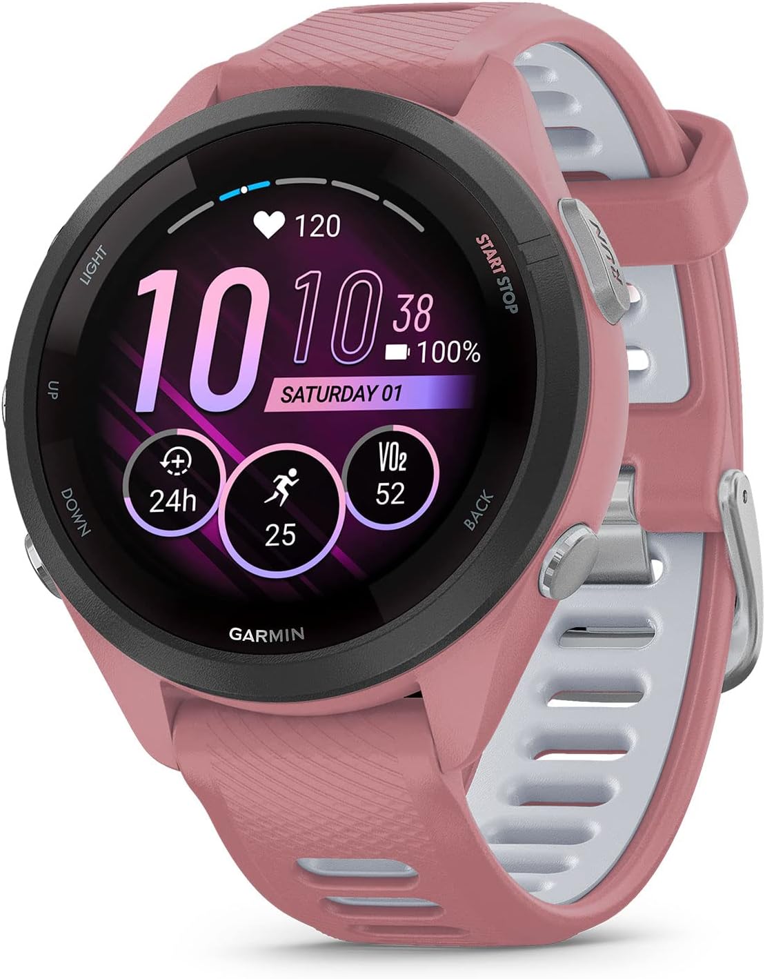 Garmin Forerunner 265S Running Smartwatch, Colorful AMOLED Display, Training Met...