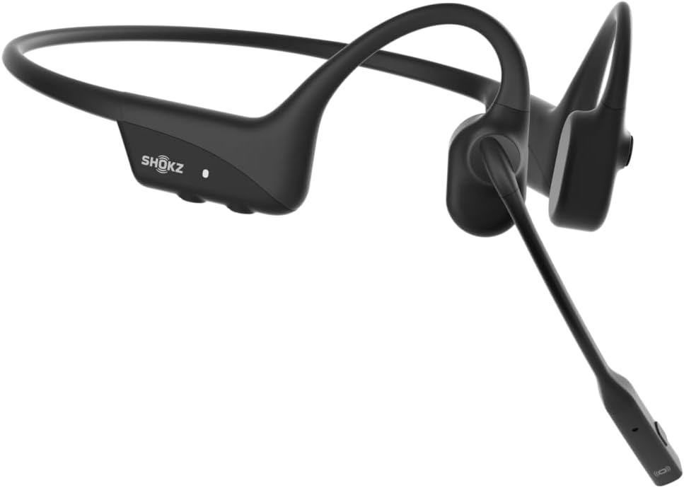 SHOKZ OpenComm2 - Open-Ear Bone Conduction Headphones, Wireless Bluetooth Comput...