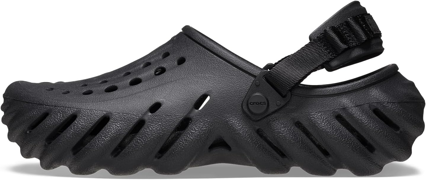 Crocs Unisex-Adult Echo Clog 12 Women/10 Men Black