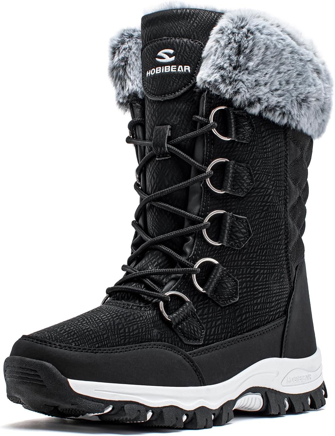 HOBIBEAR Women's Winter Snow Boots Waterproof Lightweight Warm Faux Fur Lined Mi...