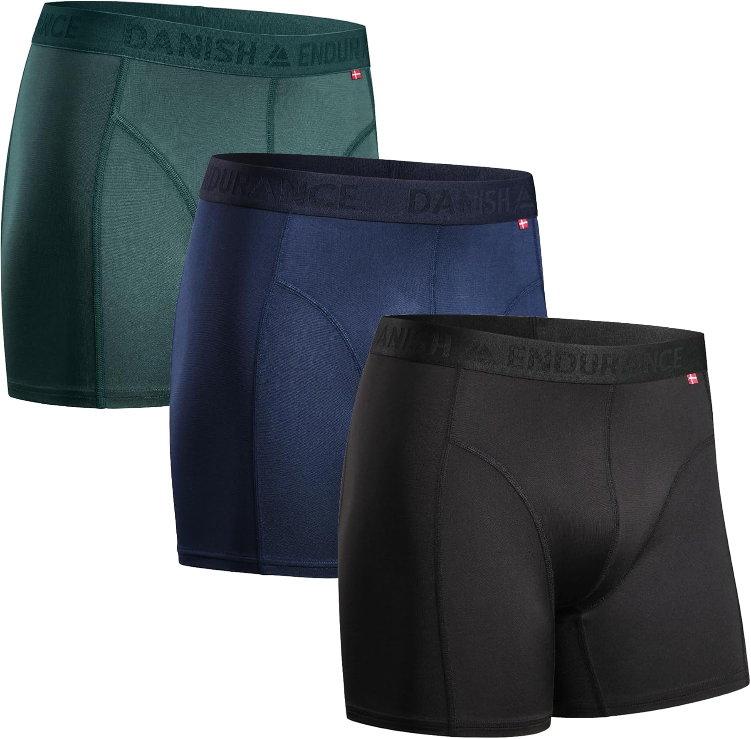 DANISH ENDURANCE Men's Sports Boxer Shorts, Breathable, Soft, Anti Chafing Brief...