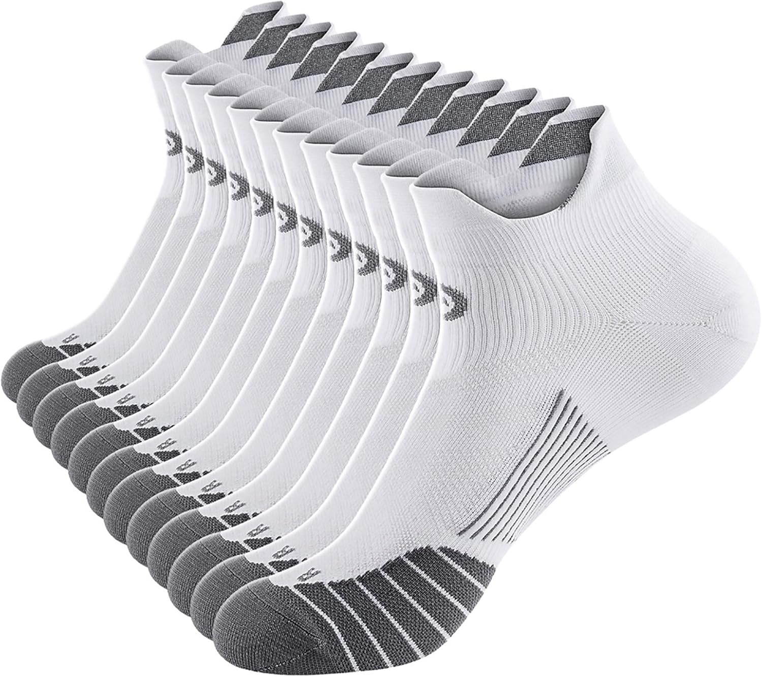 PAPLUS Ankle Compression Sock for Men and Women 2/4/6 Pairs, Low Cut Compression...