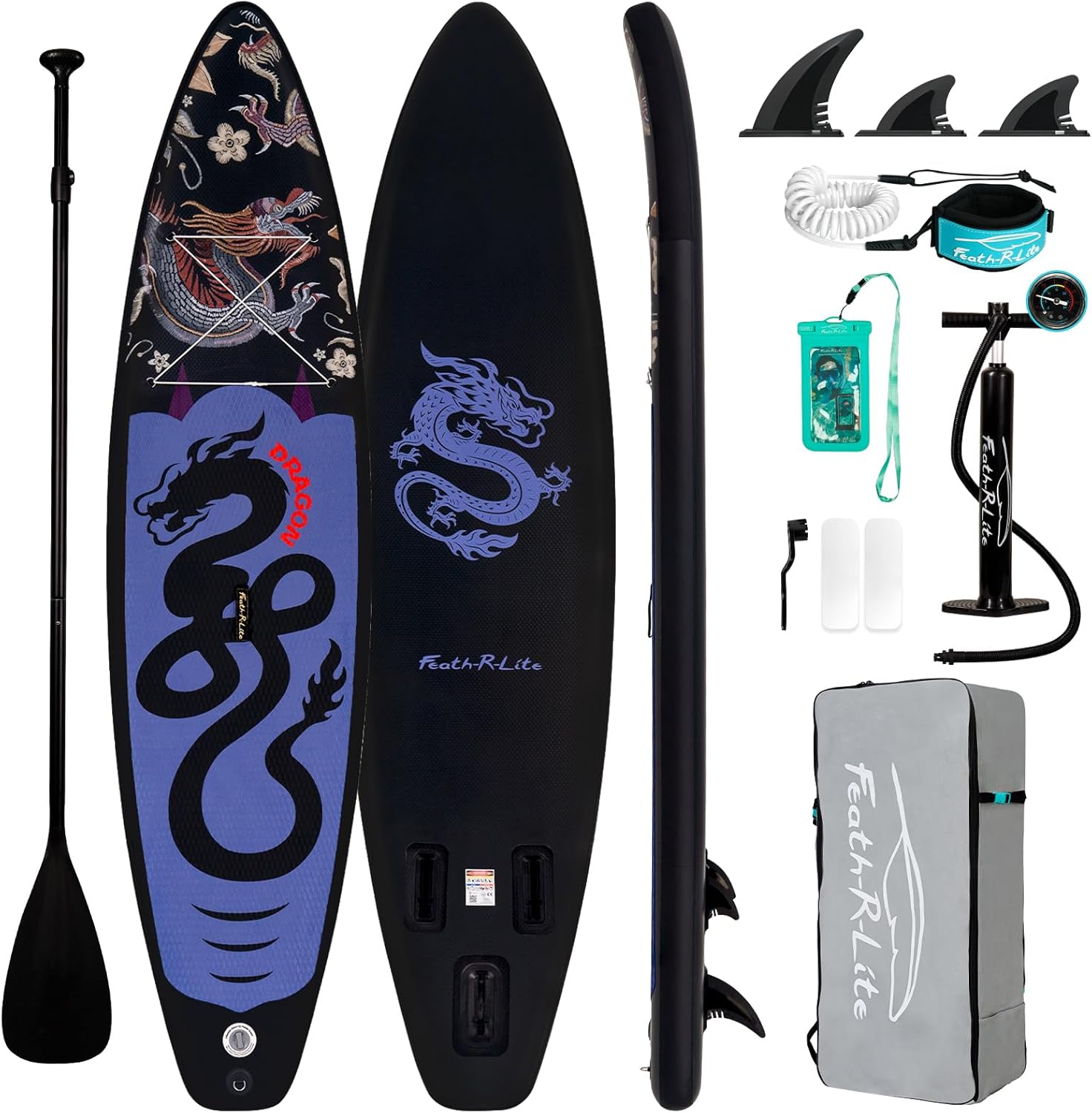 FunWater Inflatable Ultra-Light Stand Up Paddle Board for All Skill Levels with...