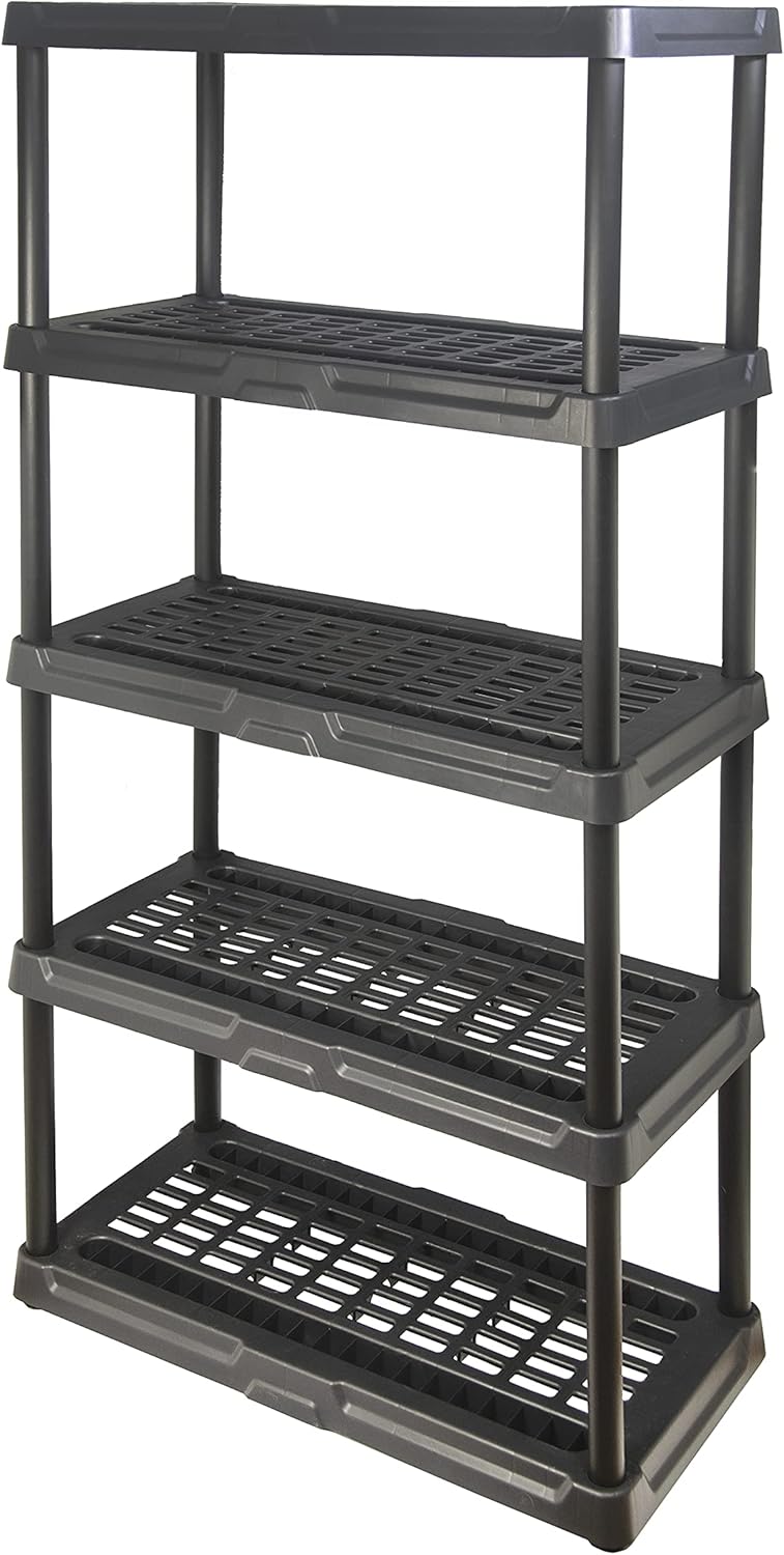 BLACK+DECKER, (71”H x 36”W x 18”D 5-Tier Heavy Duty Ventilated Storage Shelf, 15...