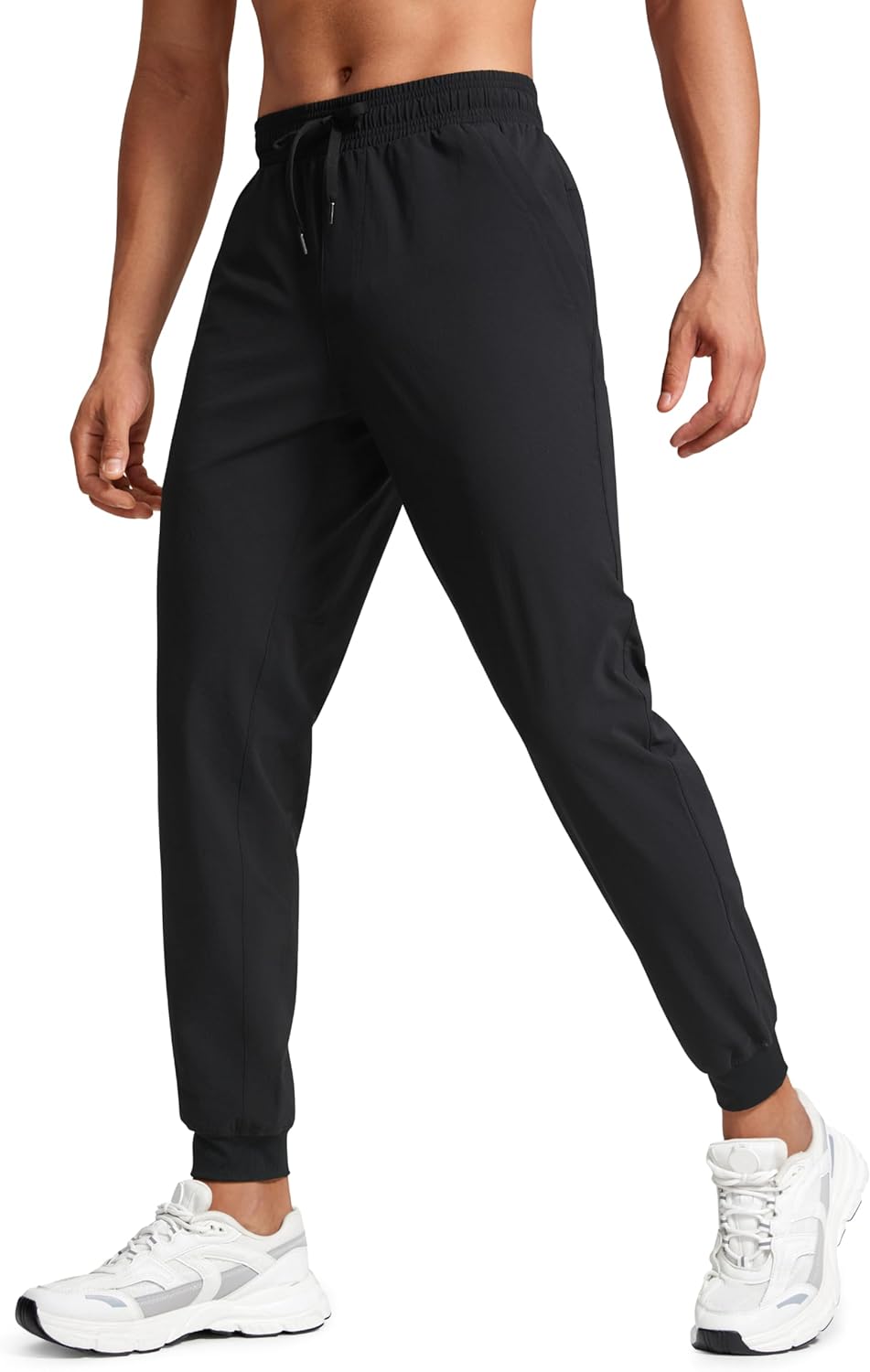 CRZ YOGA Athletic Joggers for Men Lightweight Water Resistant Outdoor Workout Pa...