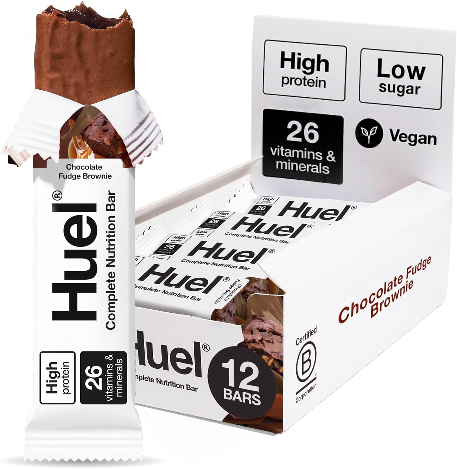 Huel Complete Nutrition Bar | Chocolate Fudge Brownie | High Protein Plant-based...