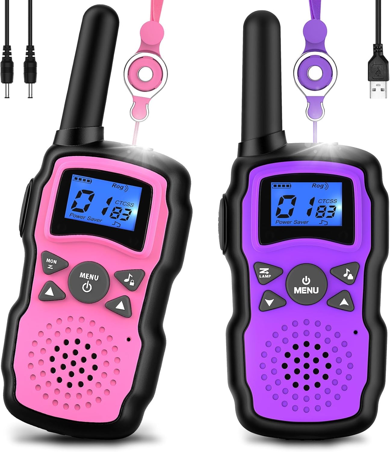 Wishouse Walkie Talkies for Kids Rechargeable with USB Charger 6000mAh Battery,O...