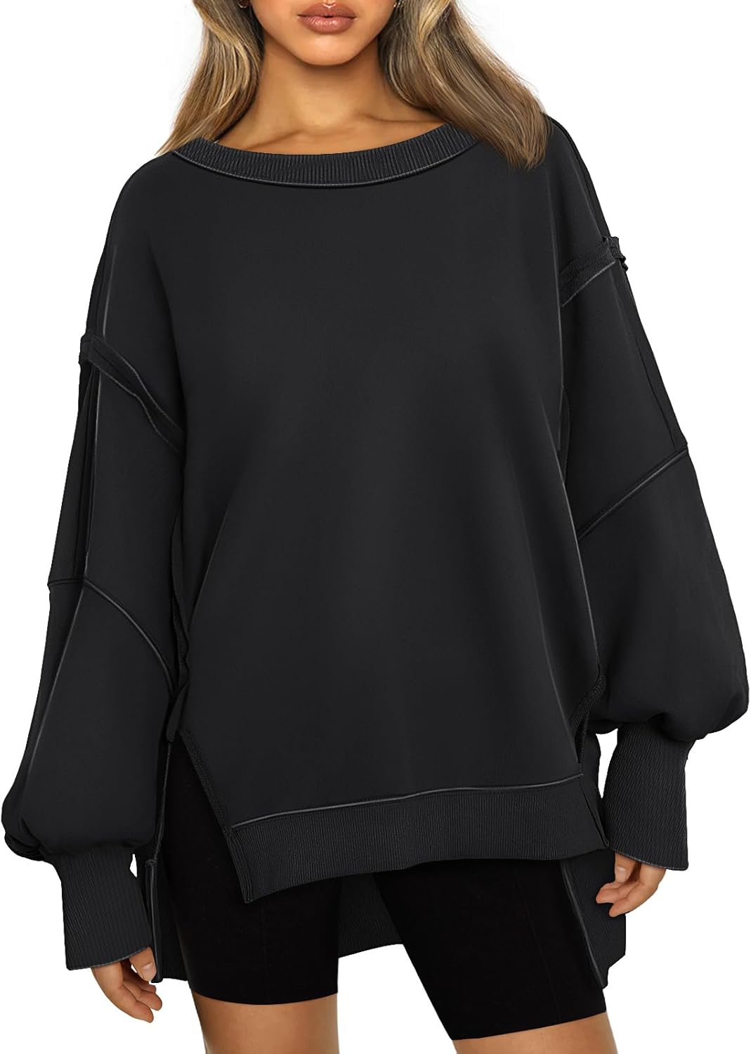 Trendy Queen Womens Oversized Sweatshirts Hoodies Crewneck Shirts Fall Outfits T...