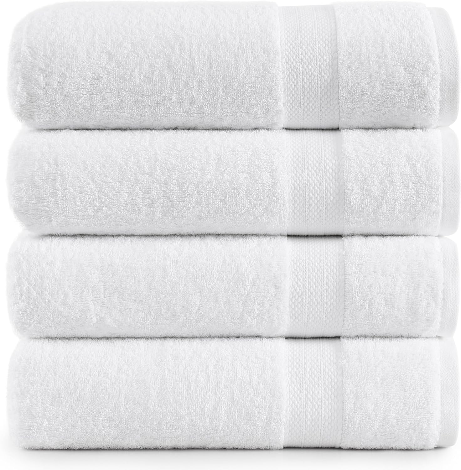 Lane Line White Bath Sheets 100% Cotton, White Bath Towels Large, Oversized Turk...