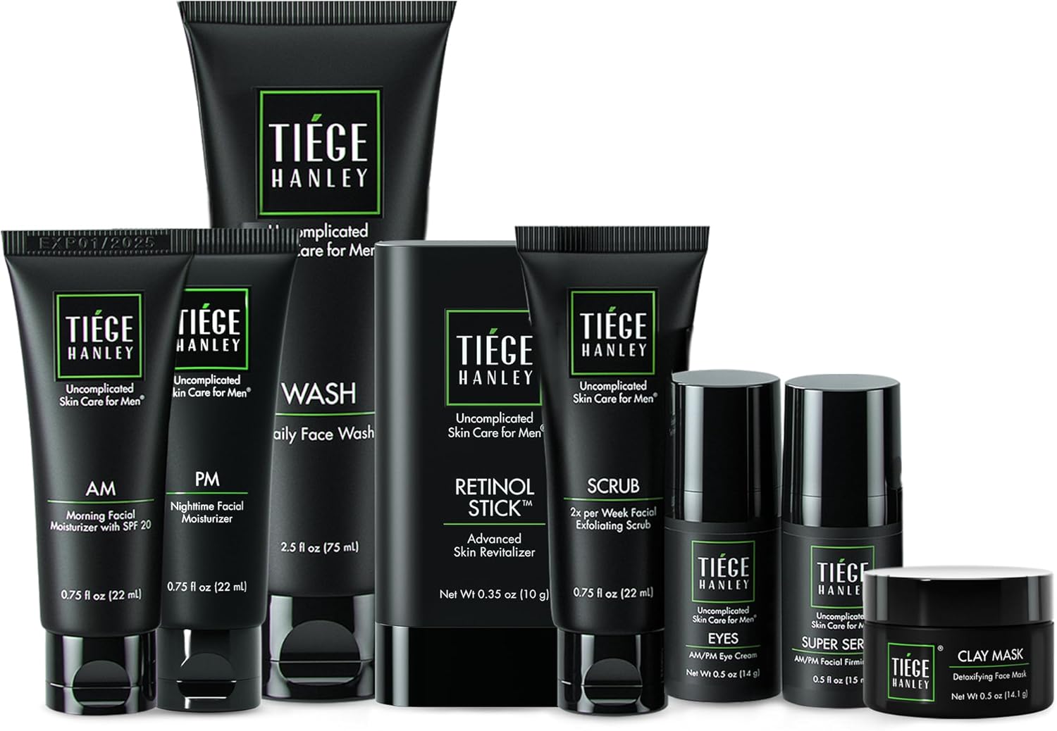 Tiege Hanley Mens Skin Care Set, Rejuvenation Skin Care Routine for Men (System...