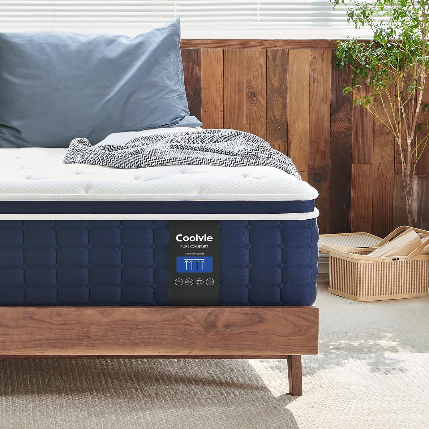 Coolvie Full Size Mattress, 12 Inch Medium Feel Full Mattress in a Box, Hybrid C...
