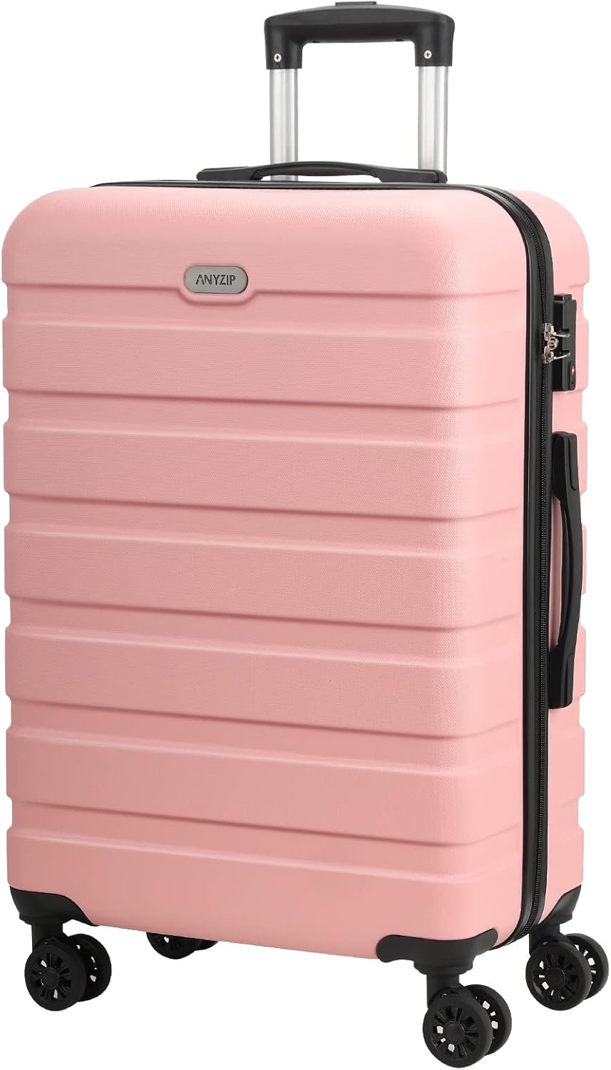 AnyZip Luggage PC ABS Hardside Lightweight Suitcase with 4 Universal Wheels TSA...