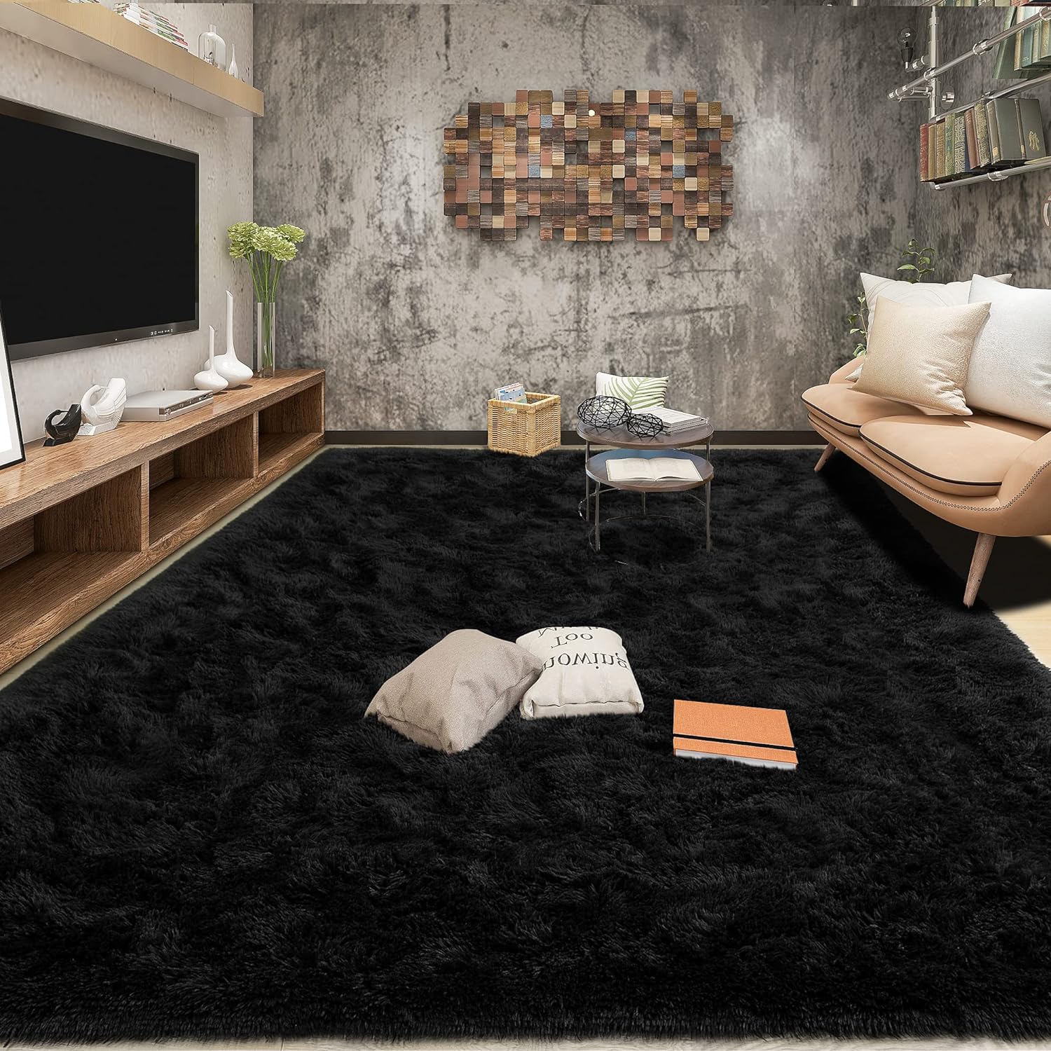 Tepook Super Soft Fluffy Rug for Bedroom, Modern Shaggy Rug Fuzzy Kids Rug for L...