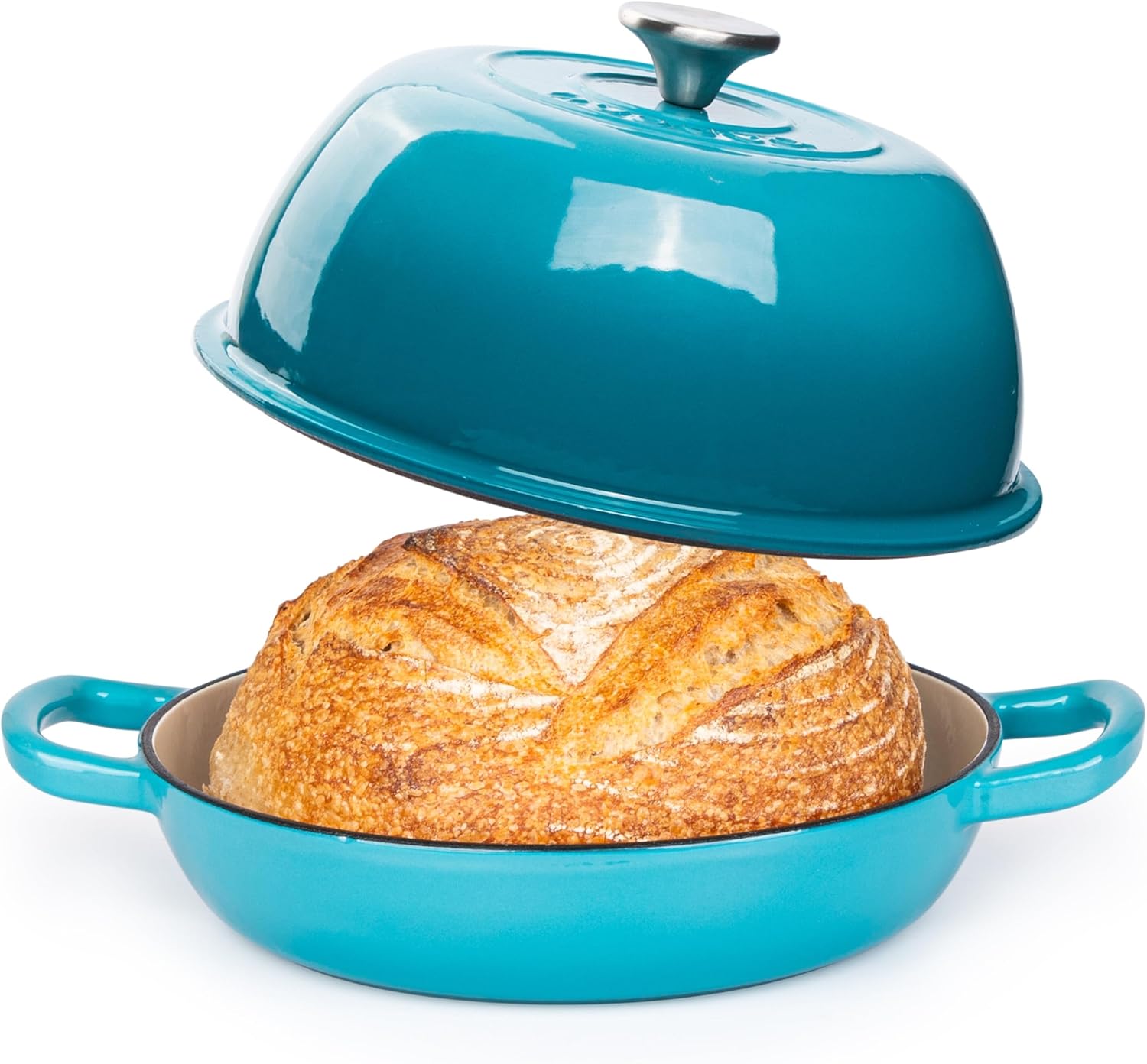 Enamelled Cast Iron Dutch Oven Pot – Dutch Oven For Sourdough Bread Baking – Cas...