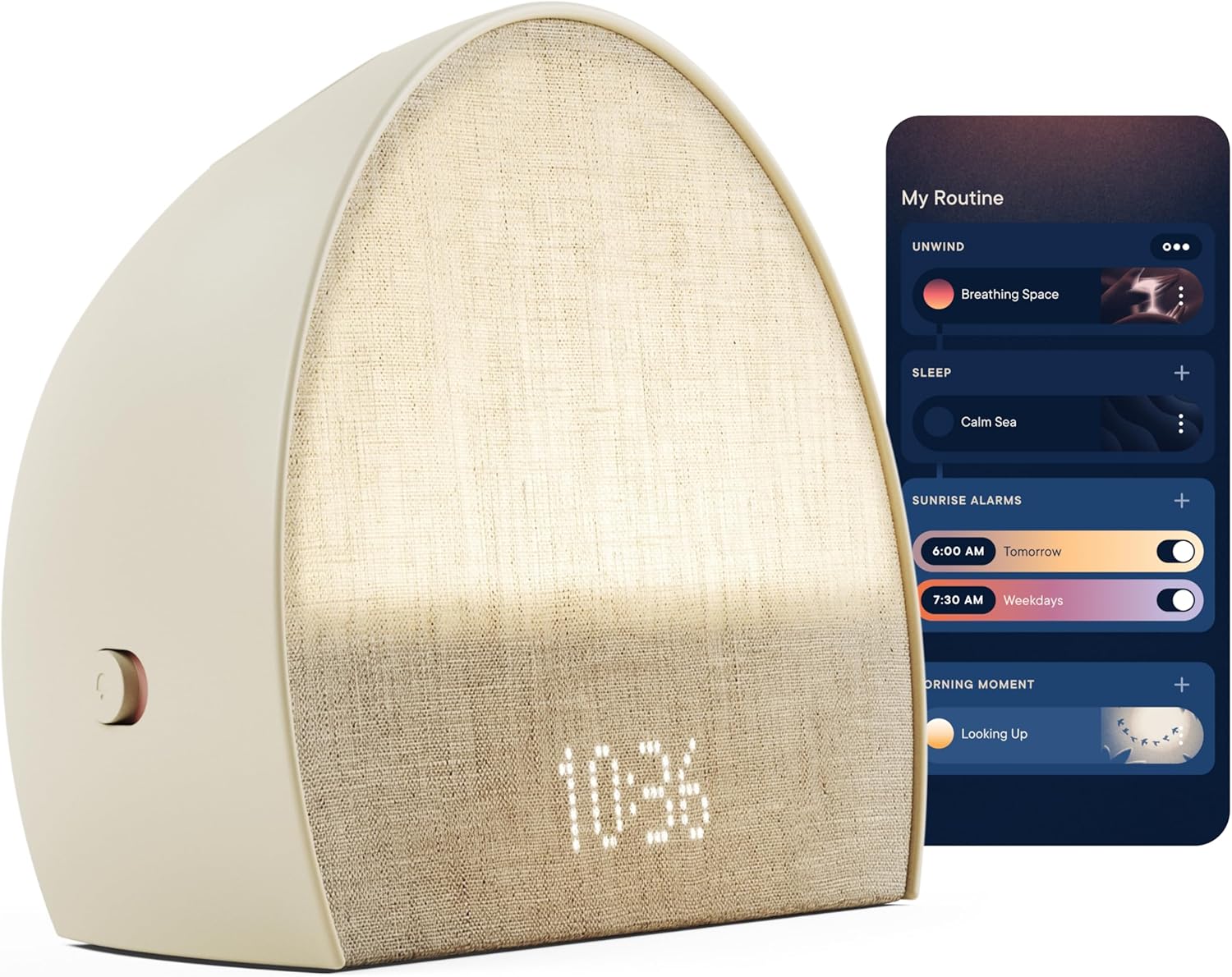 Hatch Restore 2 Sunrise Alarm Clock, Sound Machine, Smart Light (Putty) ー Your...