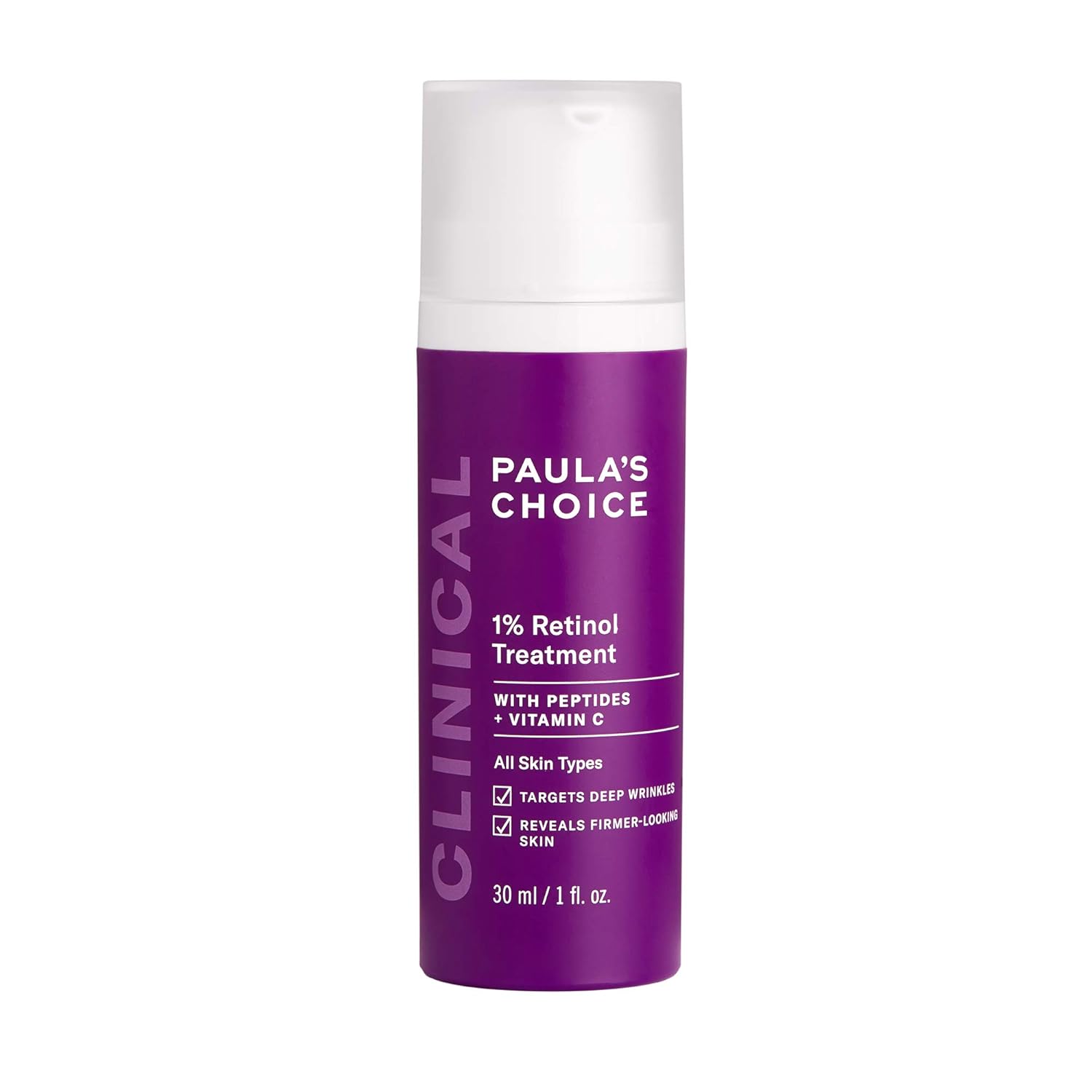 Paula's Choice CLINICAL 1% Retinol Treatment Cream with Peptides, Vitamin C & Li...