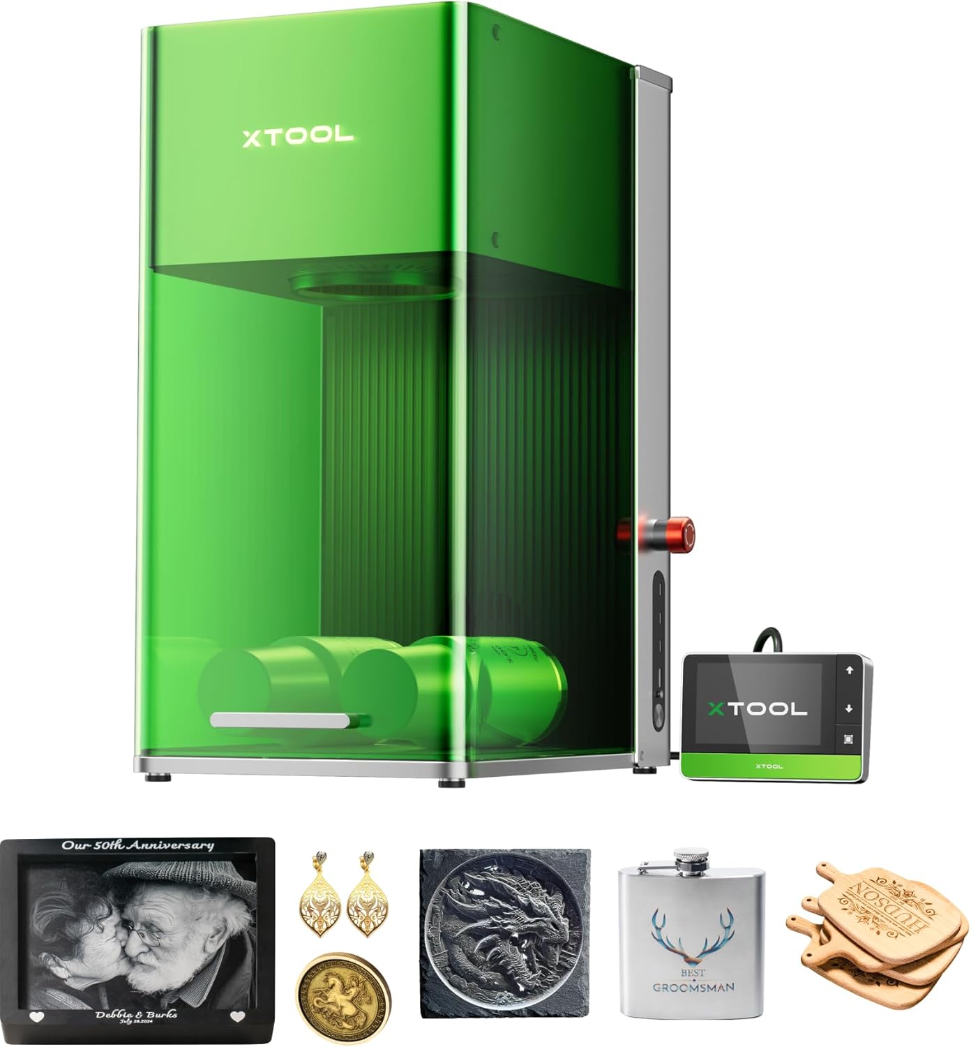 xTool F1 Ultra 20W Fiber & Diode Dual Laser Engraver, 10000mm/s Ultra Fast Laser...
