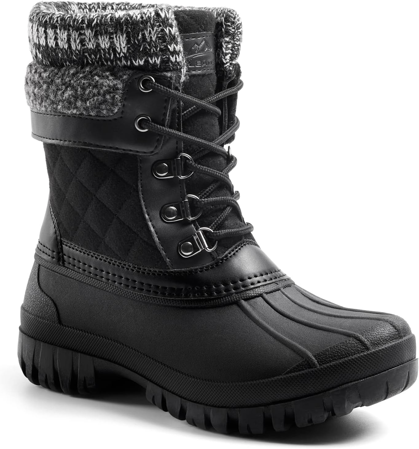 ALEADER Womens Winter Snow Boots | Waterproof Shell | Duck Boots 6 Black