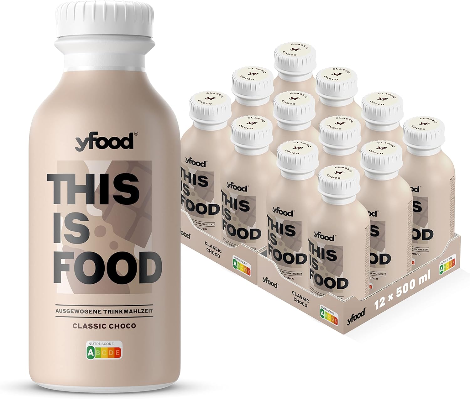 yfood Classic Choco, tasty meal replacement, THIS IS FOOD drink, 34g of protein,...