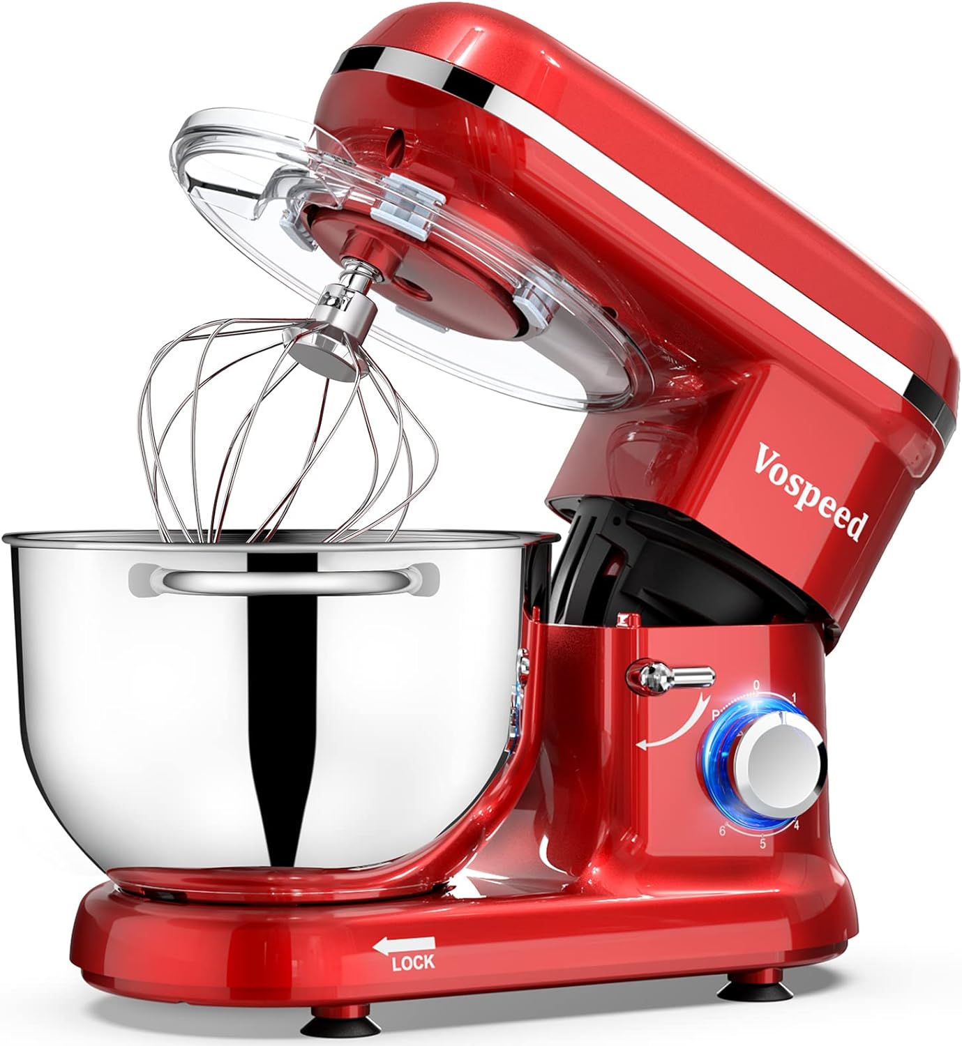 Stand Mixer, Vospeed Food Mixer Dough Blender, 6.2L 1500W Electric Cake Mixer wi...