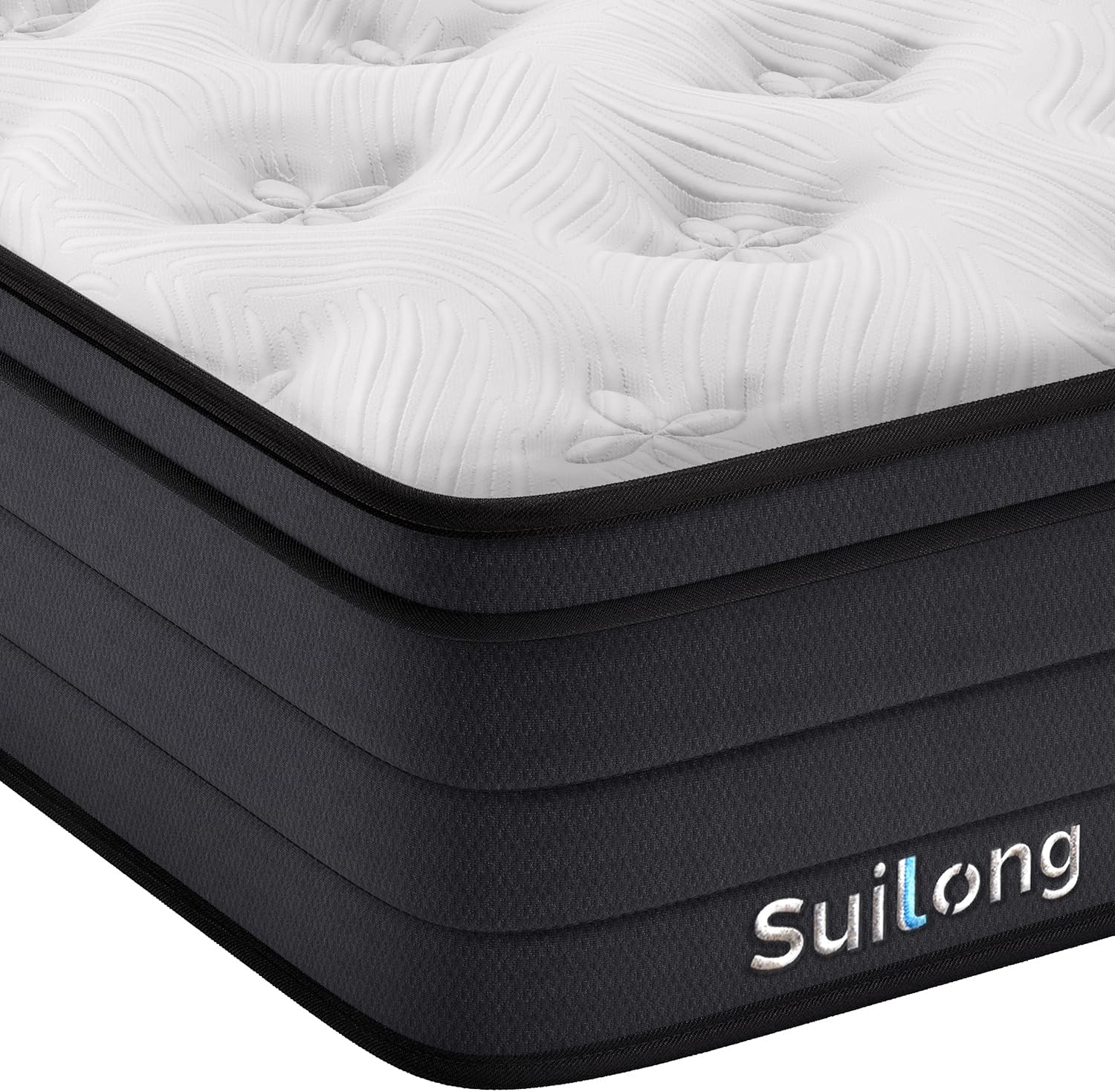 SuiLong Super King Mattress, 12 inch Gel Memory Foam Hybrid Mattress, 7- Zone In...