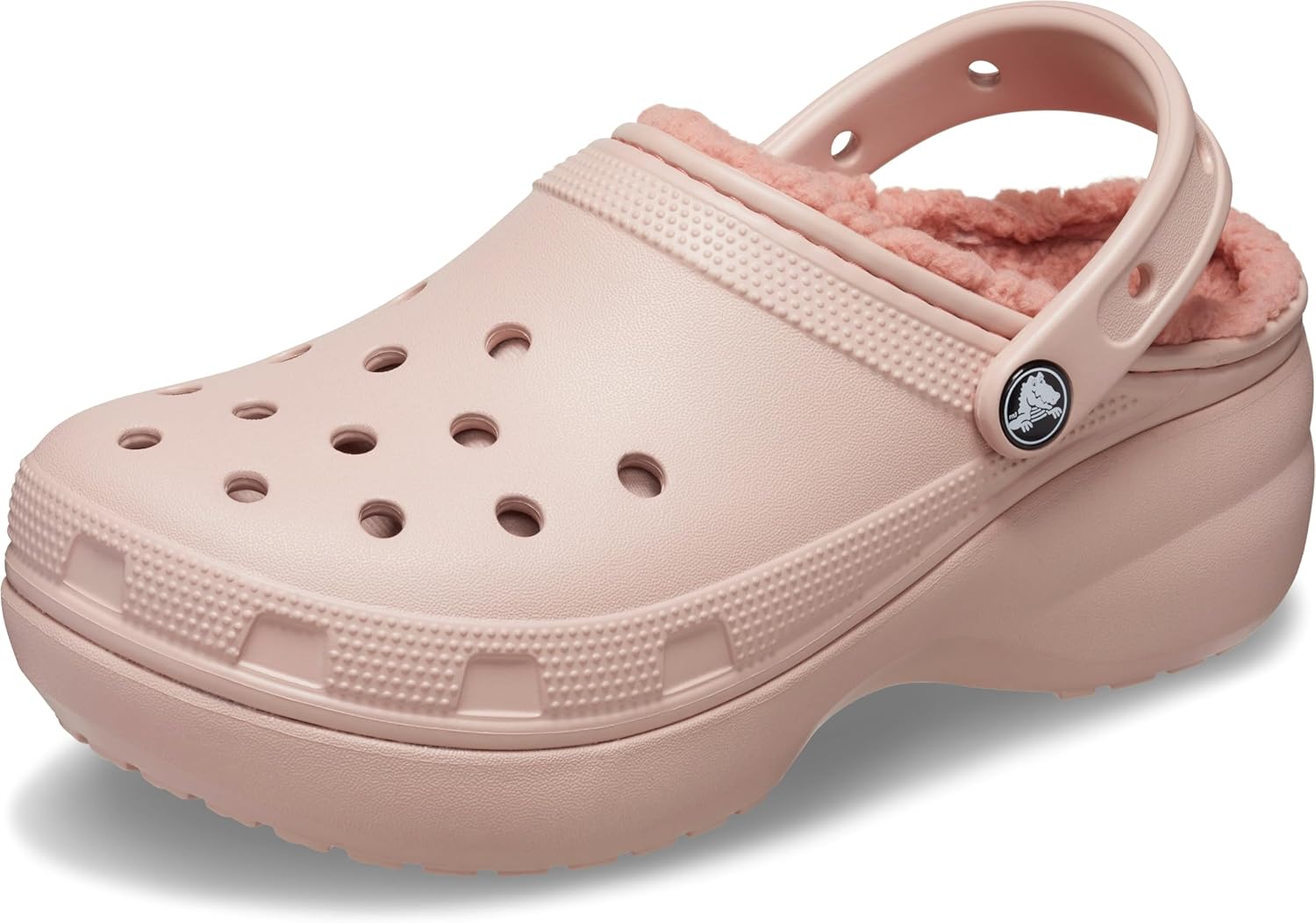 Crocs Women's Classic Platform Lined Clog 6 UK Pink Clay