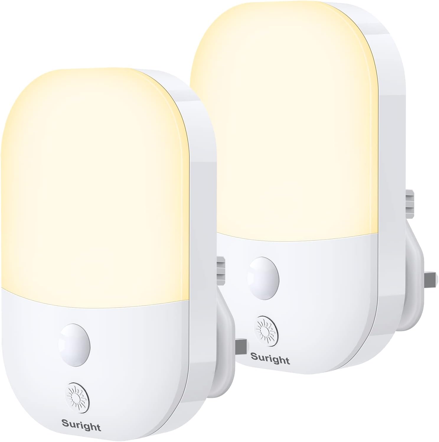 Suright Plug in Night Light with Dusk to Dawn Photocell Sensor (NO MOTION SENSOR...