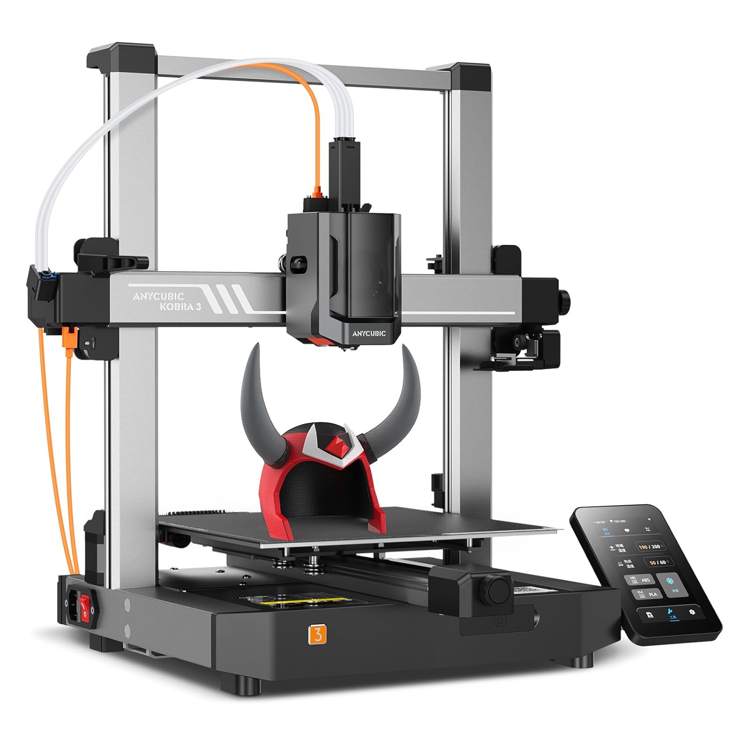 ANYCUBIC Kobra 3 3D Printer Smart Multicolor Printing (4 to 8 Colors), 600 mm/s...
