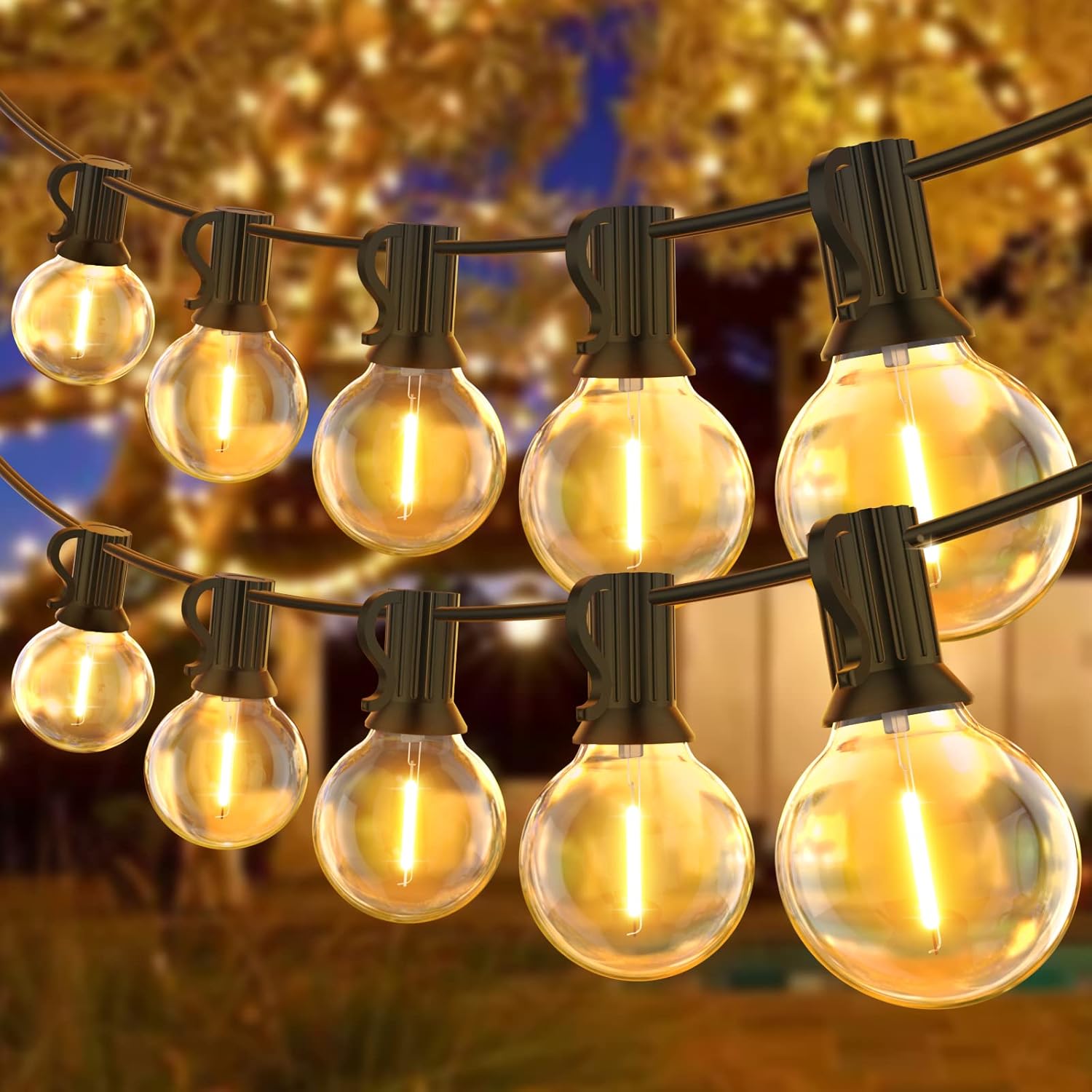 Outdoor Stirng Light Mains Powered, 45.7M/150Ft 75...