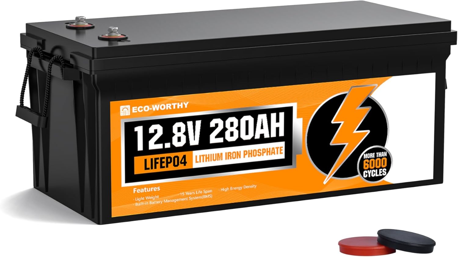 ECO-WORTHY 12V 280Ah LiFePO4 Lithium Battery 6000+ Deep Cycles with 3584wh Energ...