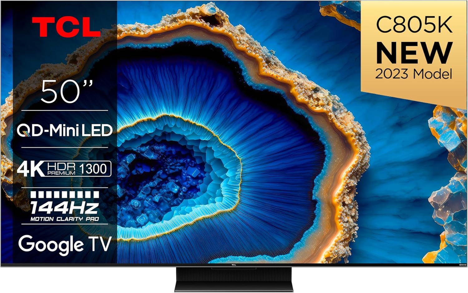 50C805K 50" QLED Mini LED C805 4K Ultra HD Android Smart HDR TV (Dolby Atmos, Do...